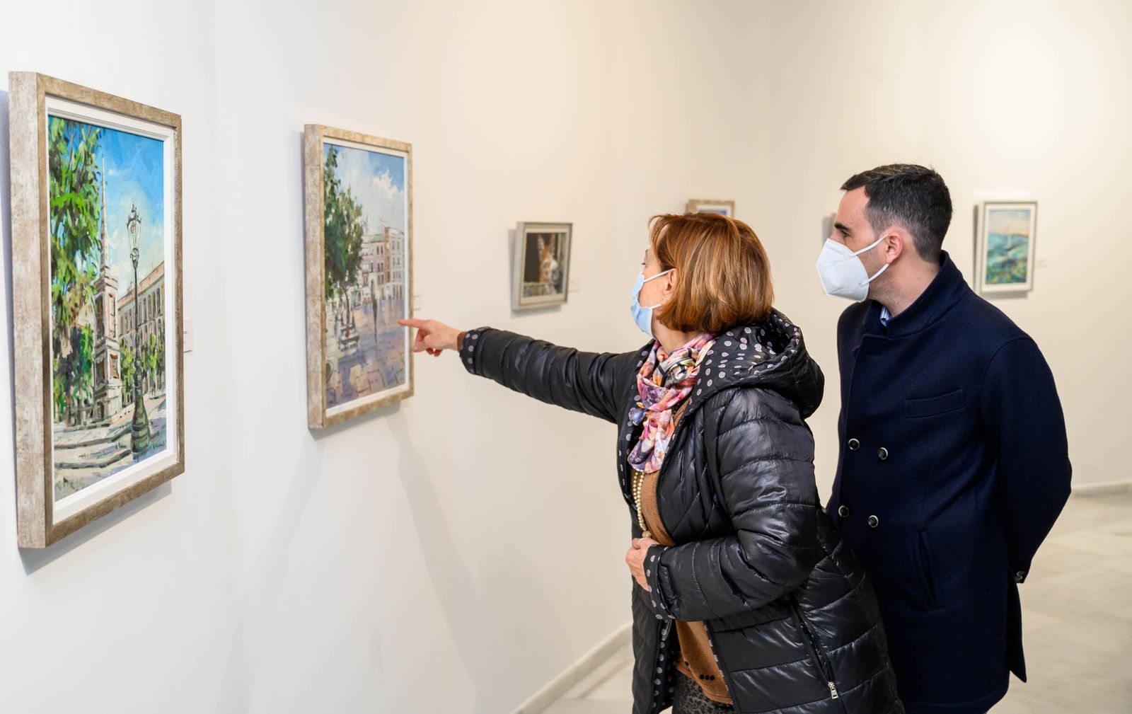 Pepa Rueda junto al concejal Carlos Sánchez.