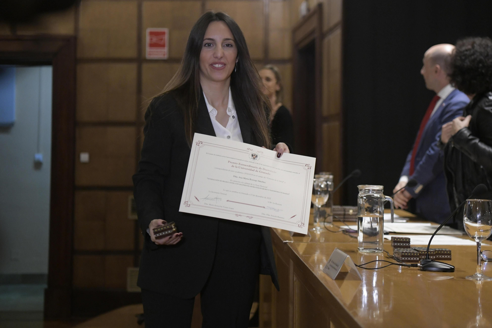 La UGR entrega los Premios Extraordinarios de Doctorado correspondientes al curso 2018/2019