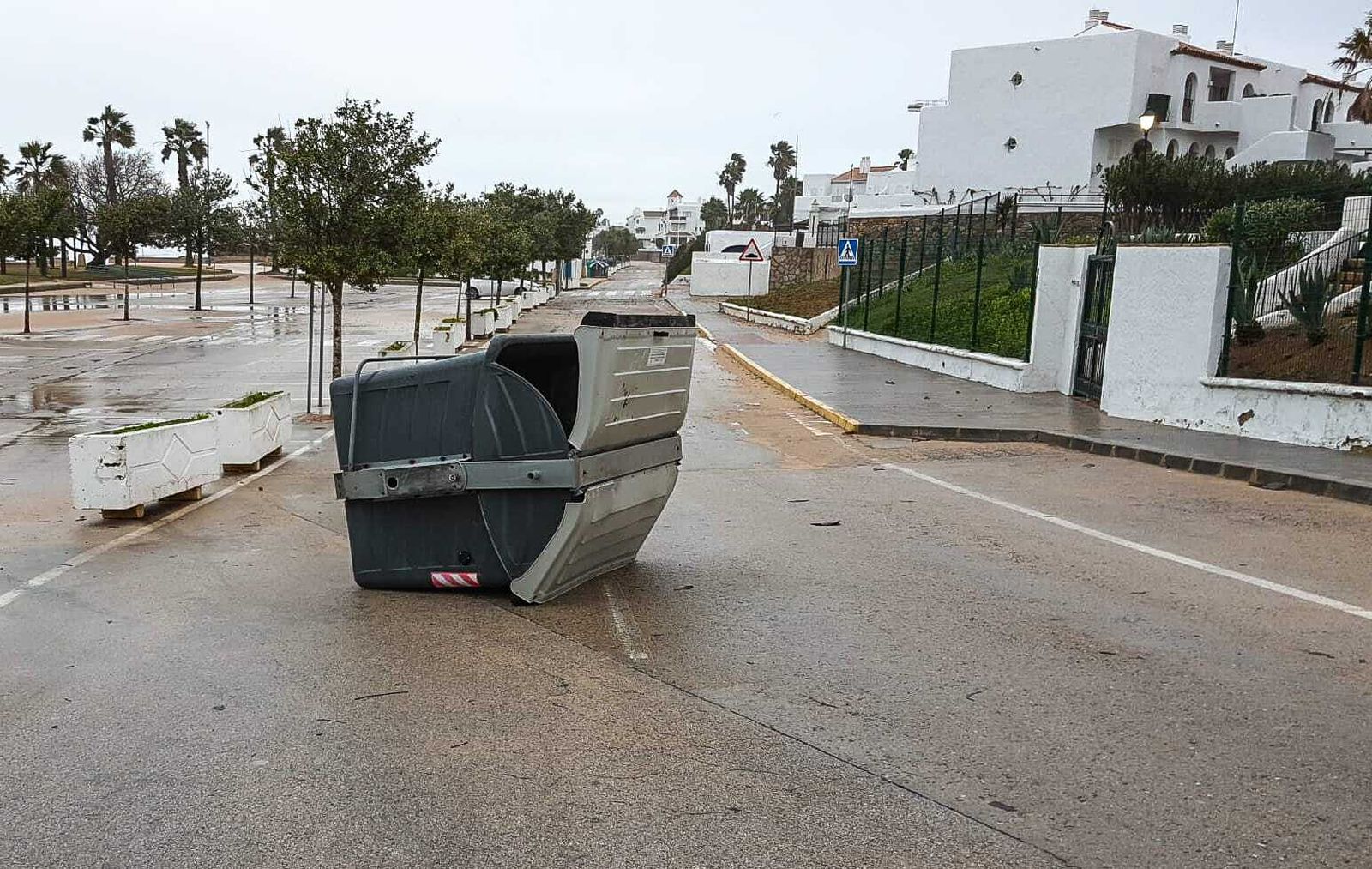 Efectos del temporal en Chiclana