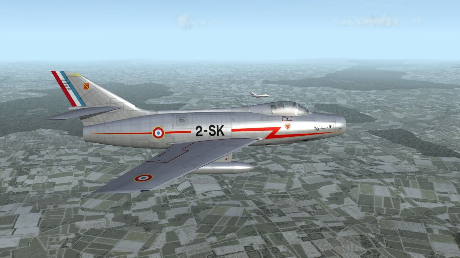 Un 'Mystère IV' en pleno vuelo / Combatace.com