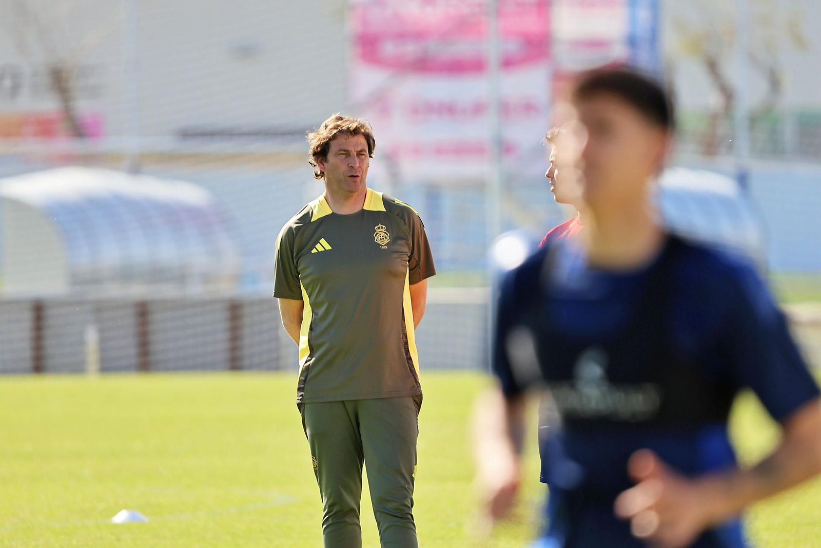 Raúl Galbarro en un entrenamiento en la Ciudad Deportiva.