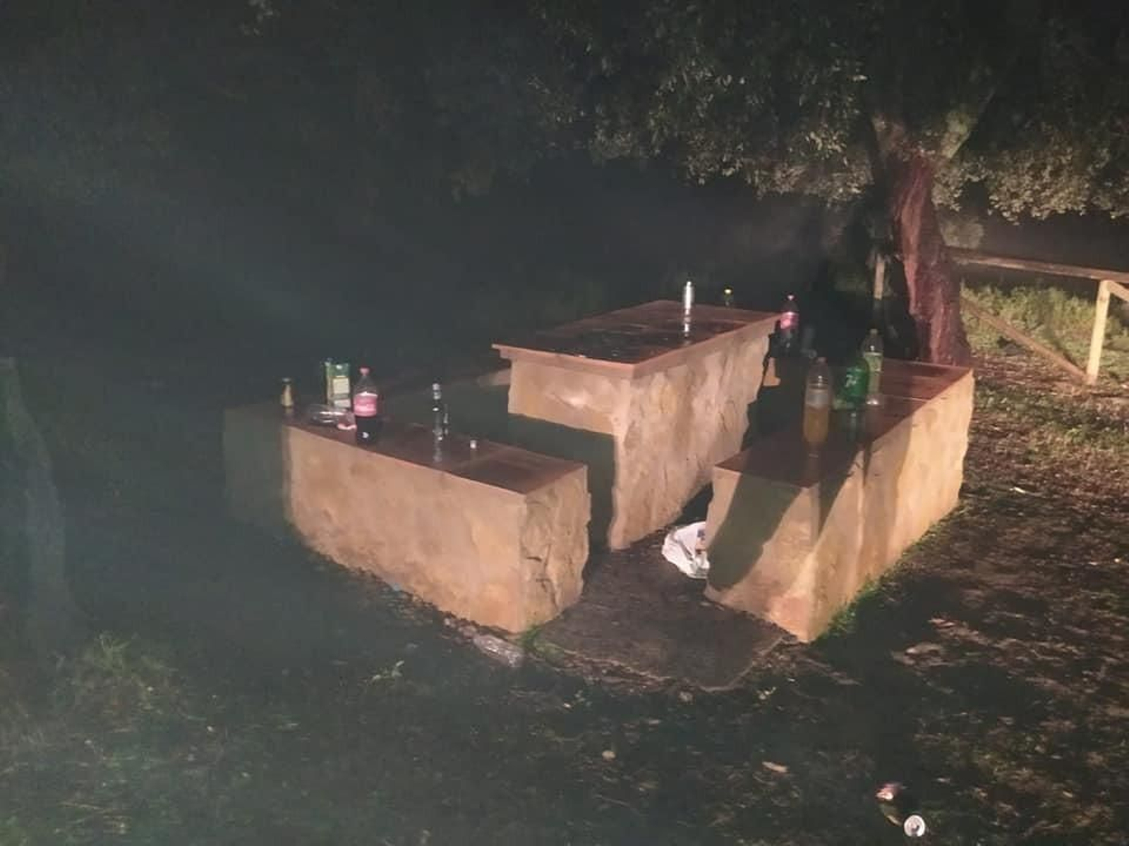 Botellón intervenido en Aracena.