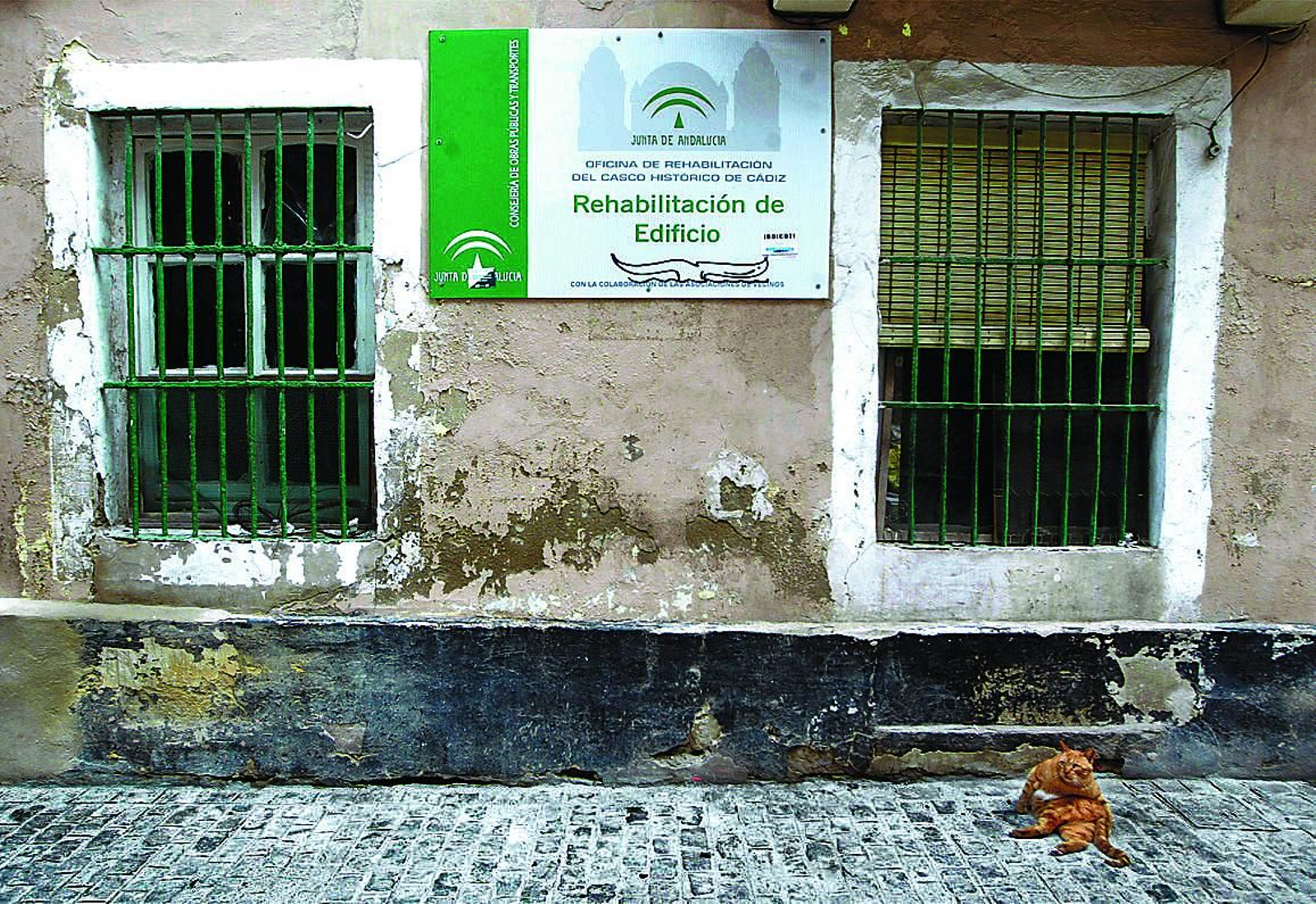 Una antiguo finca en rehabilitación en la etapa de expansión del Plan de la Junta en Cádiz.