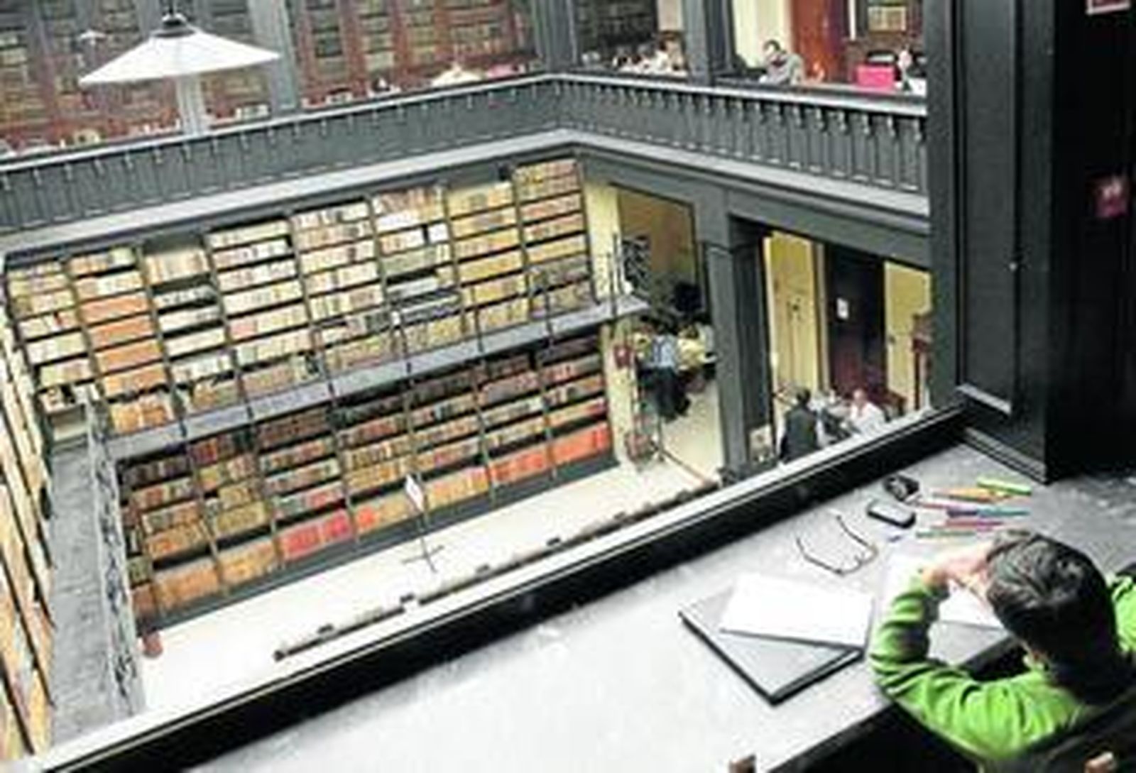 Imagen de la sala de estudio de la Biblioteca Central de la ciudad.