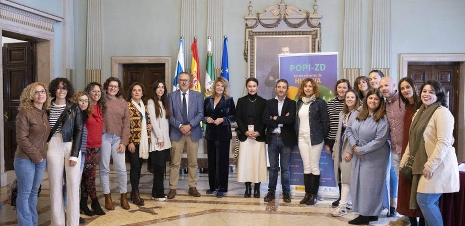 Acto de entrega de diplomas en el Ayuntamiento de Huelva