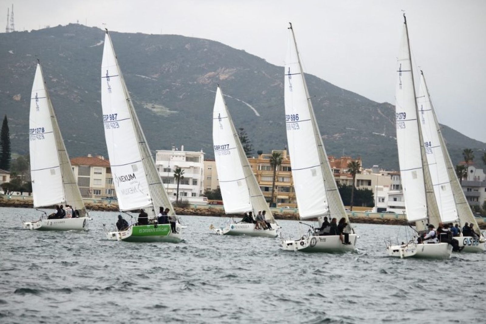 Un momento de la competición, celebrada en aguas de la playa de Poniente de La Línea