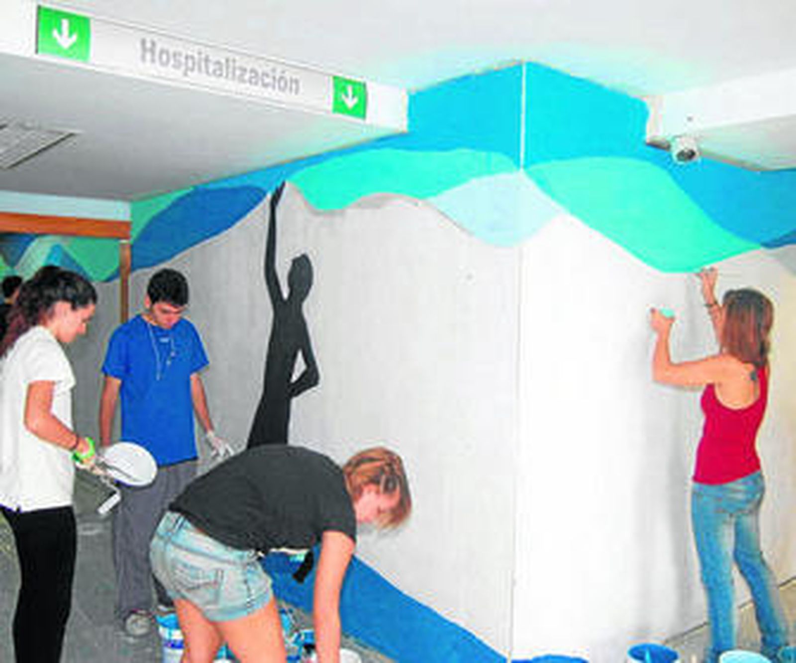 El mural ocupa unos 50 metros.