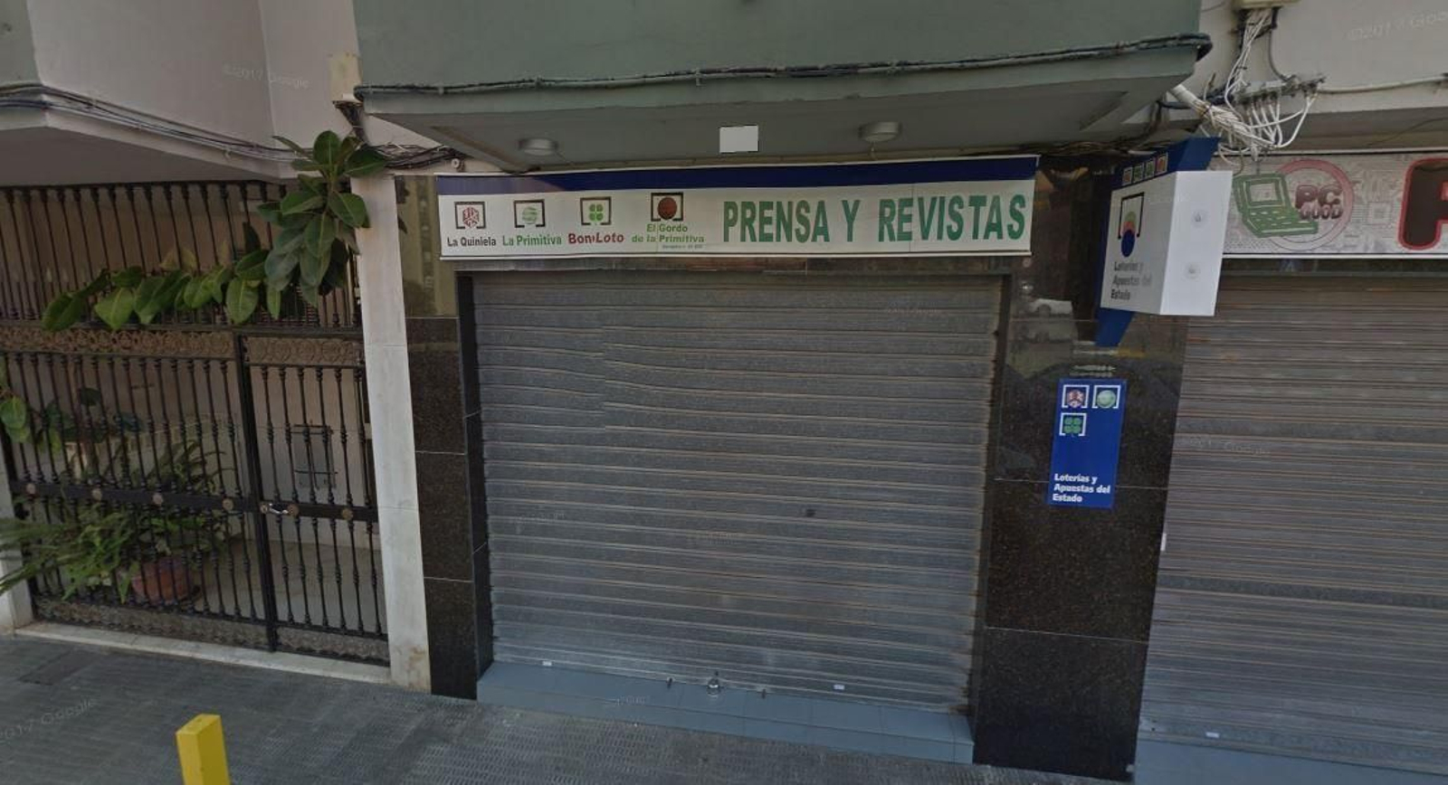 El despacho en el que ha sido validado el boleto ganador.