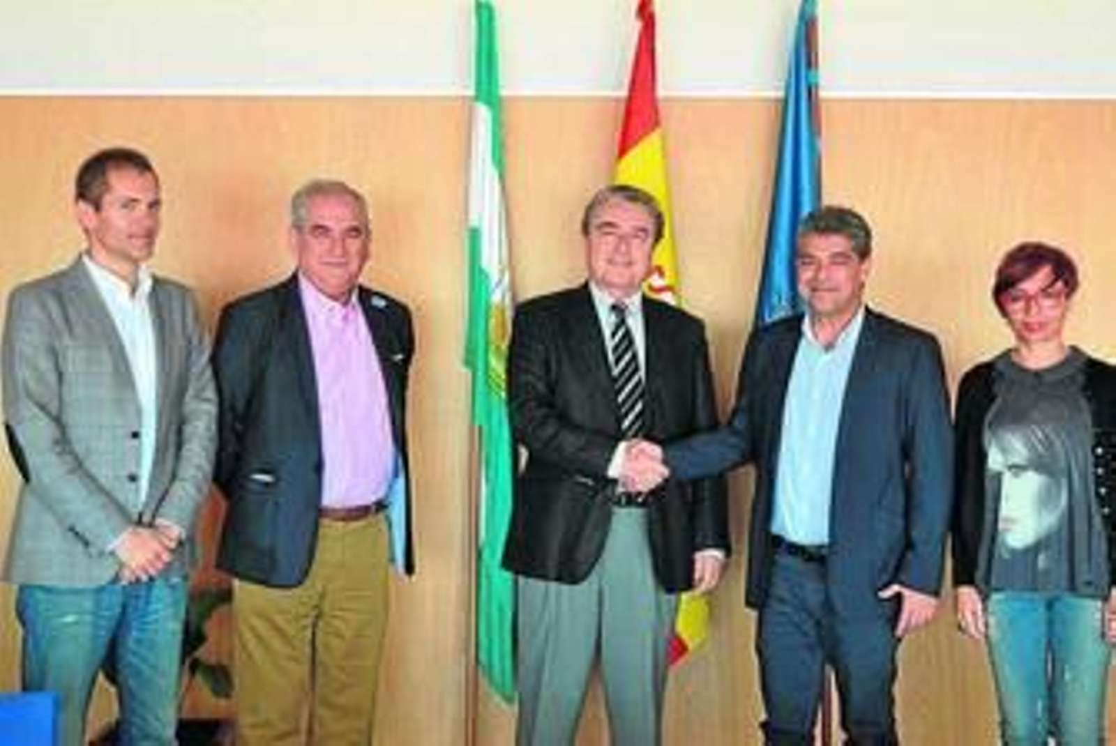 Carmelo Rodríguez junto a Rafael Morales y Alfredo Sánchez.