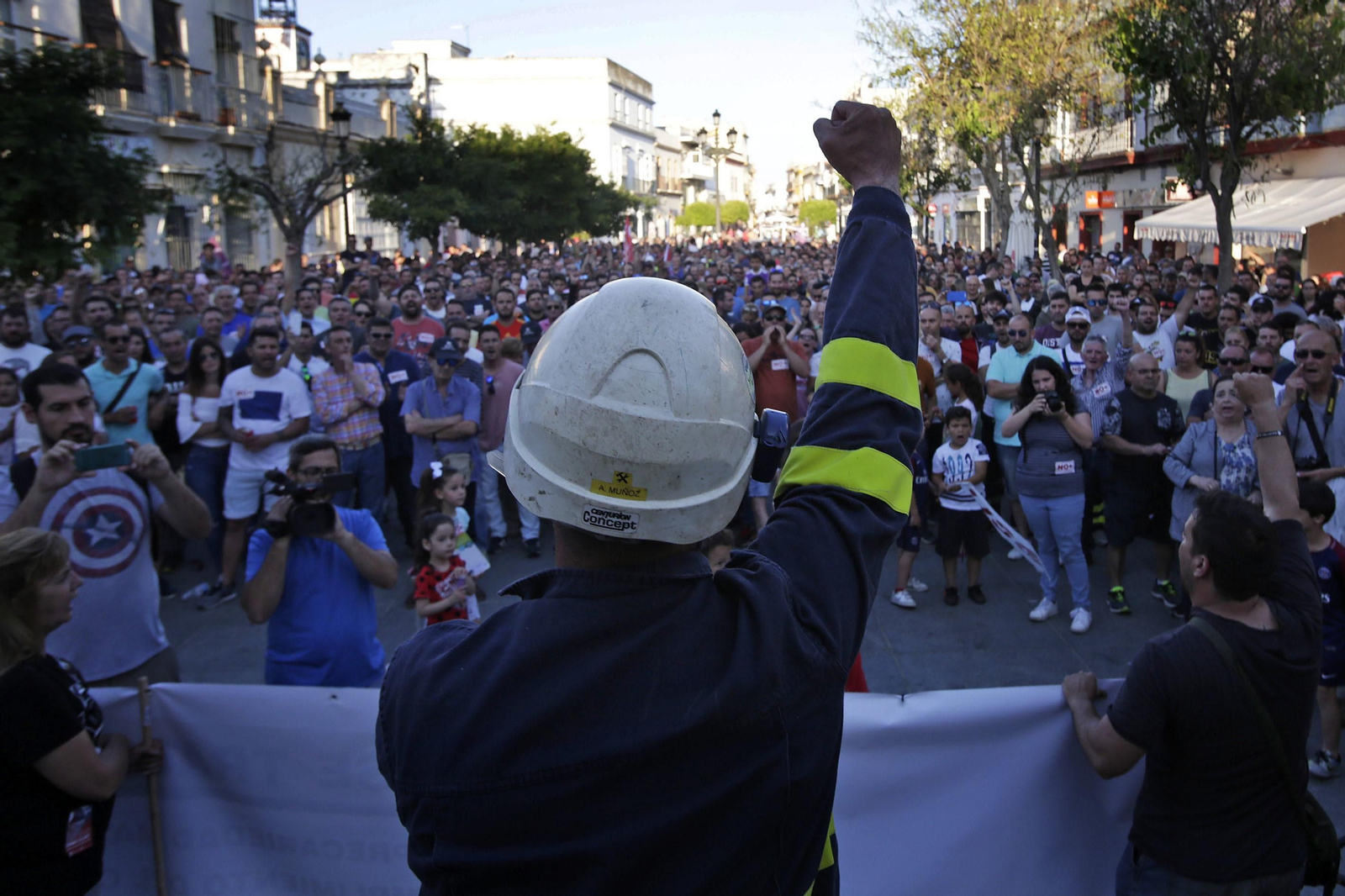 Manifestación de los trabajadores del metal en Cádiz