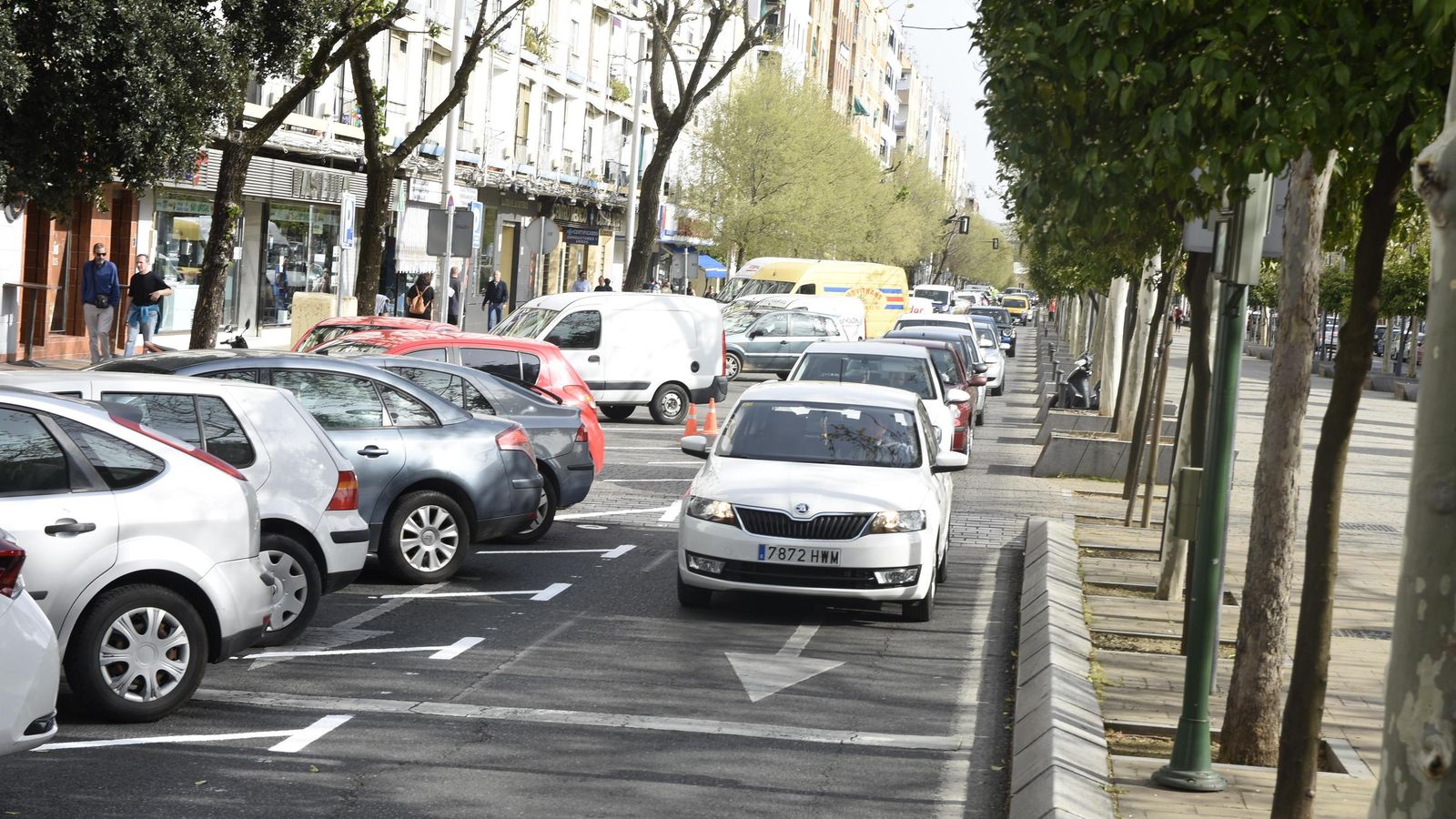 Aparcamiento en oblicuo