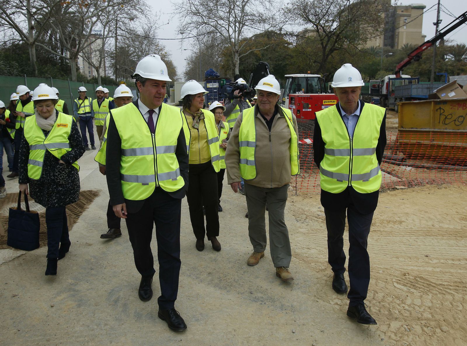 Las imágenes de la visita a las obras del tanque de tormentas de Kansas City