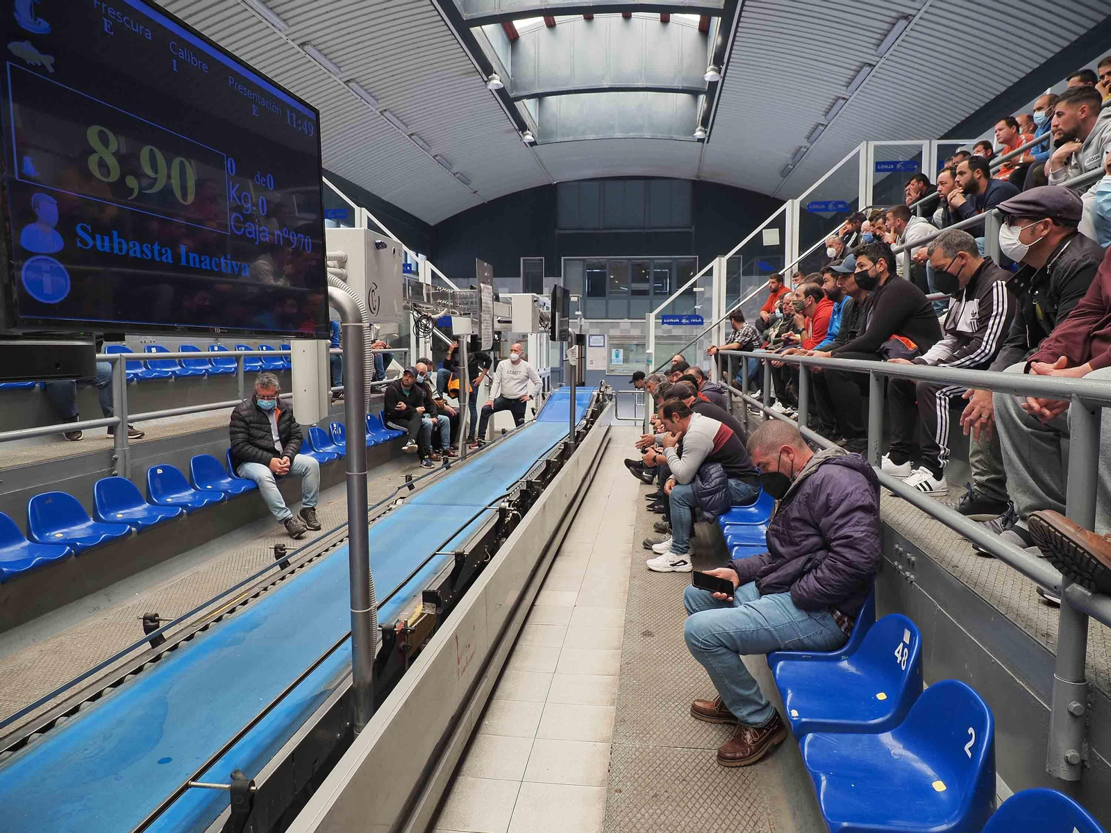 Reunión del sector pesquero onubense celebrada la pasada semana en la lonja de Isla Cristina