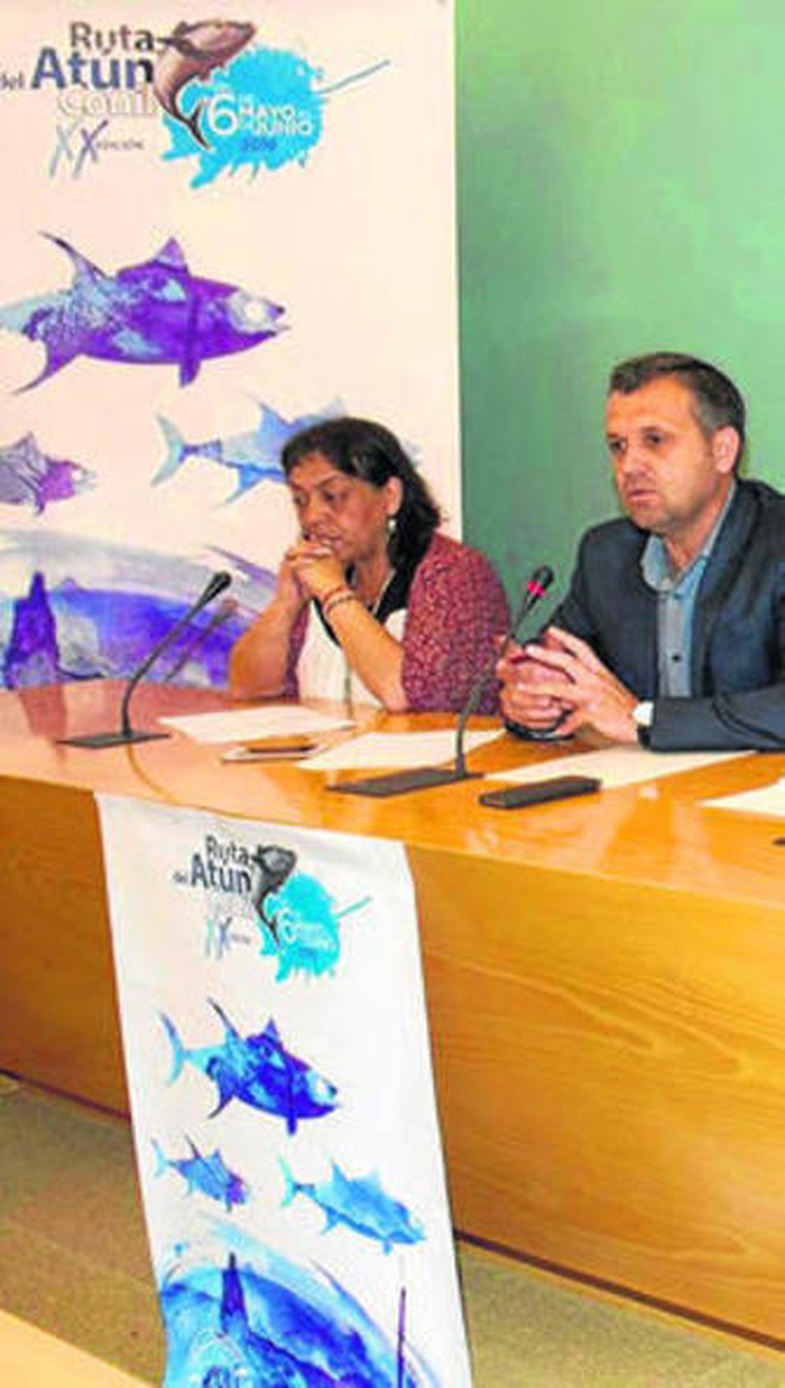 Josefa Amado y Juan Manuel Bermúdez, ayer en la presentación.