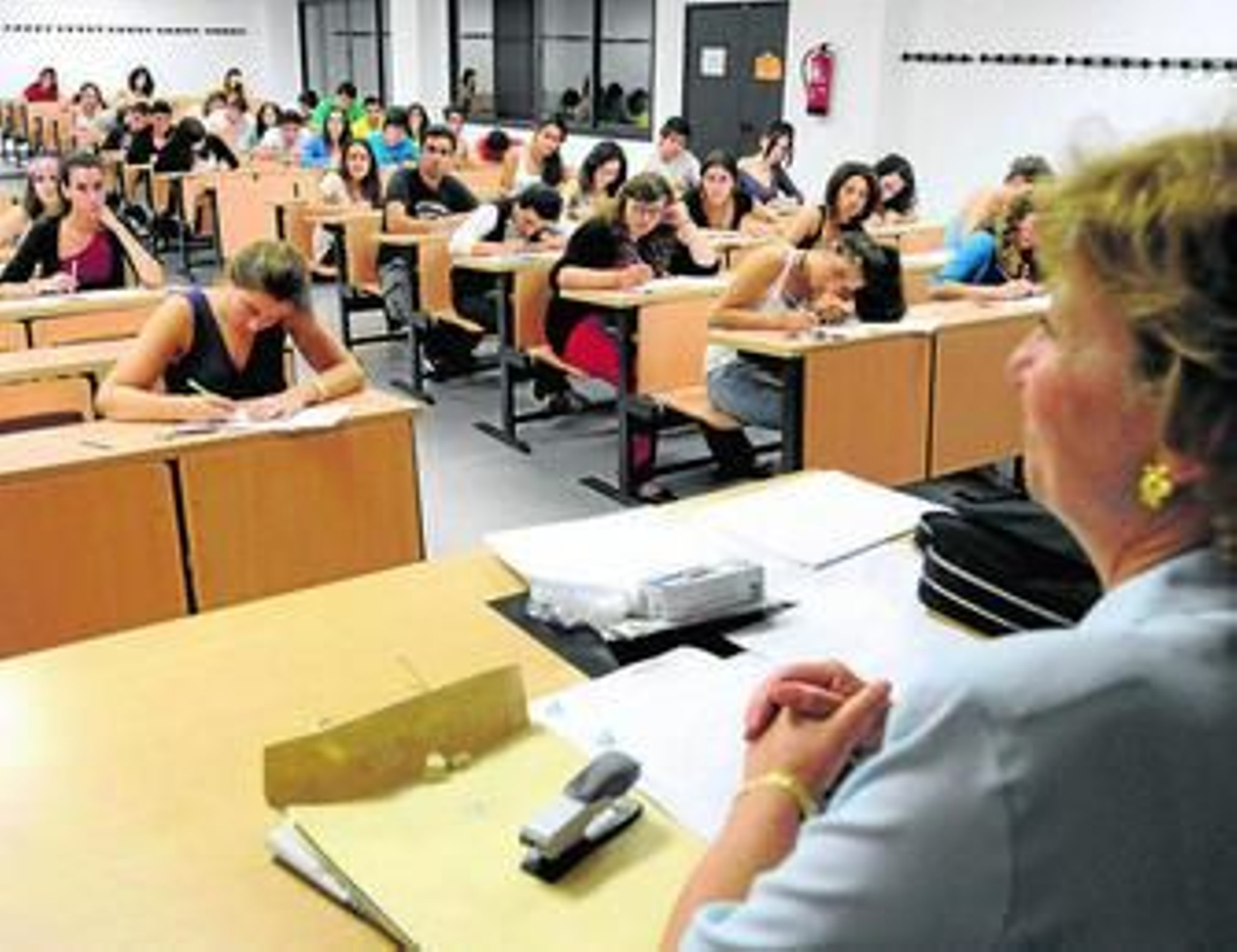 Examen de Selectividad celebrado la semana pasada en una facultad de Sevilla.