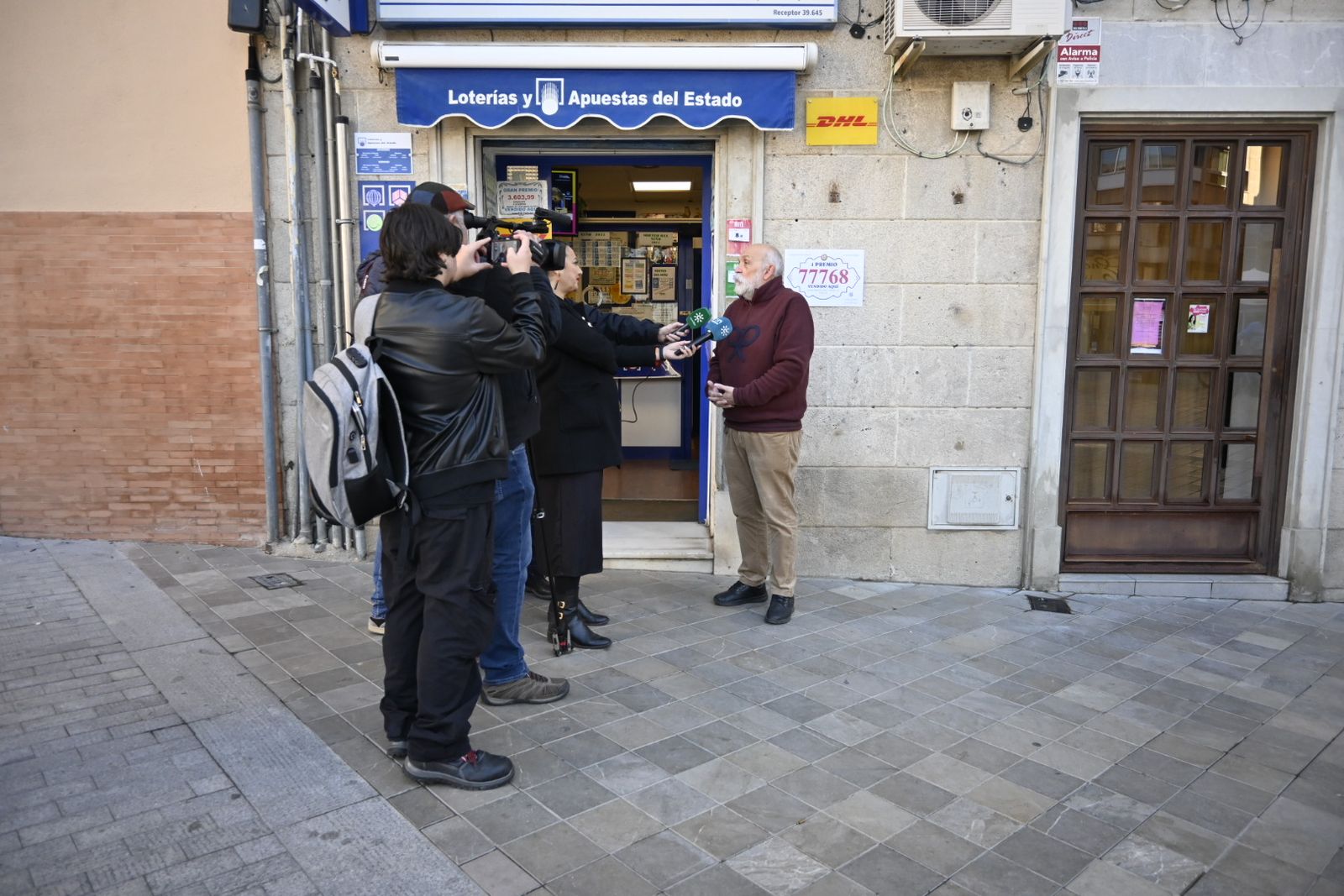 Imágenes de la celebración de los premios de la Lotería de Navidad en Huelva