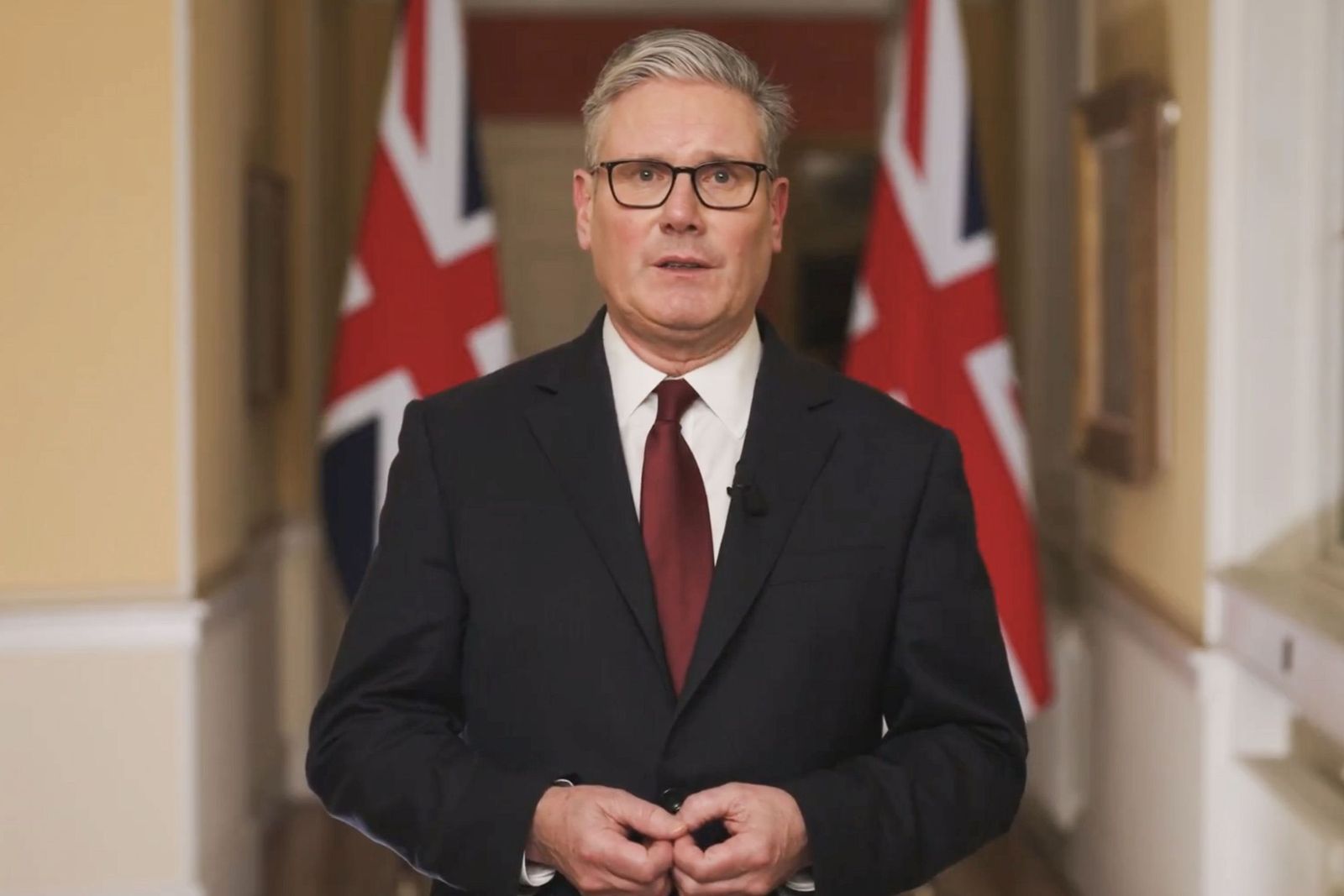 El primer ministro del Reino Unido, Keir Starmer, al anunciar una participación más activa en los ataques a Irán.