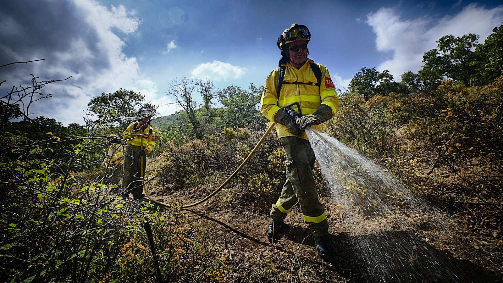 Simulacro de incendio del CEDEFO de Algodonales.