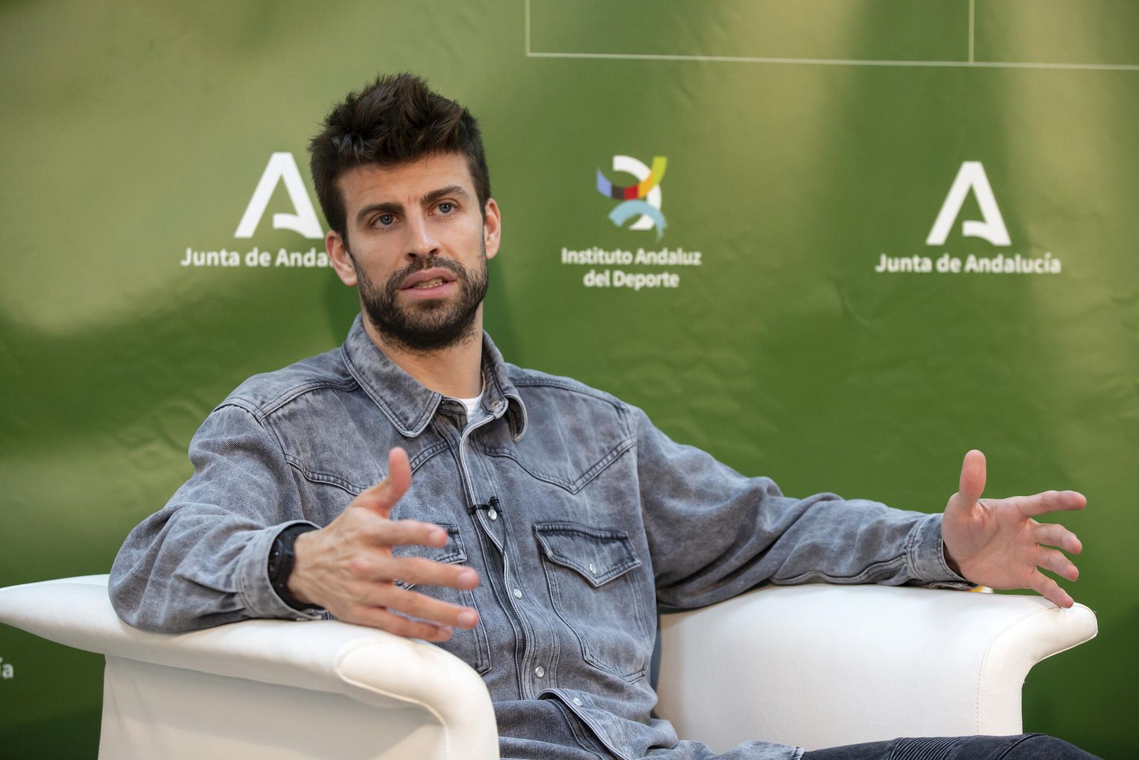 Gerard Piqué, en Málaga.