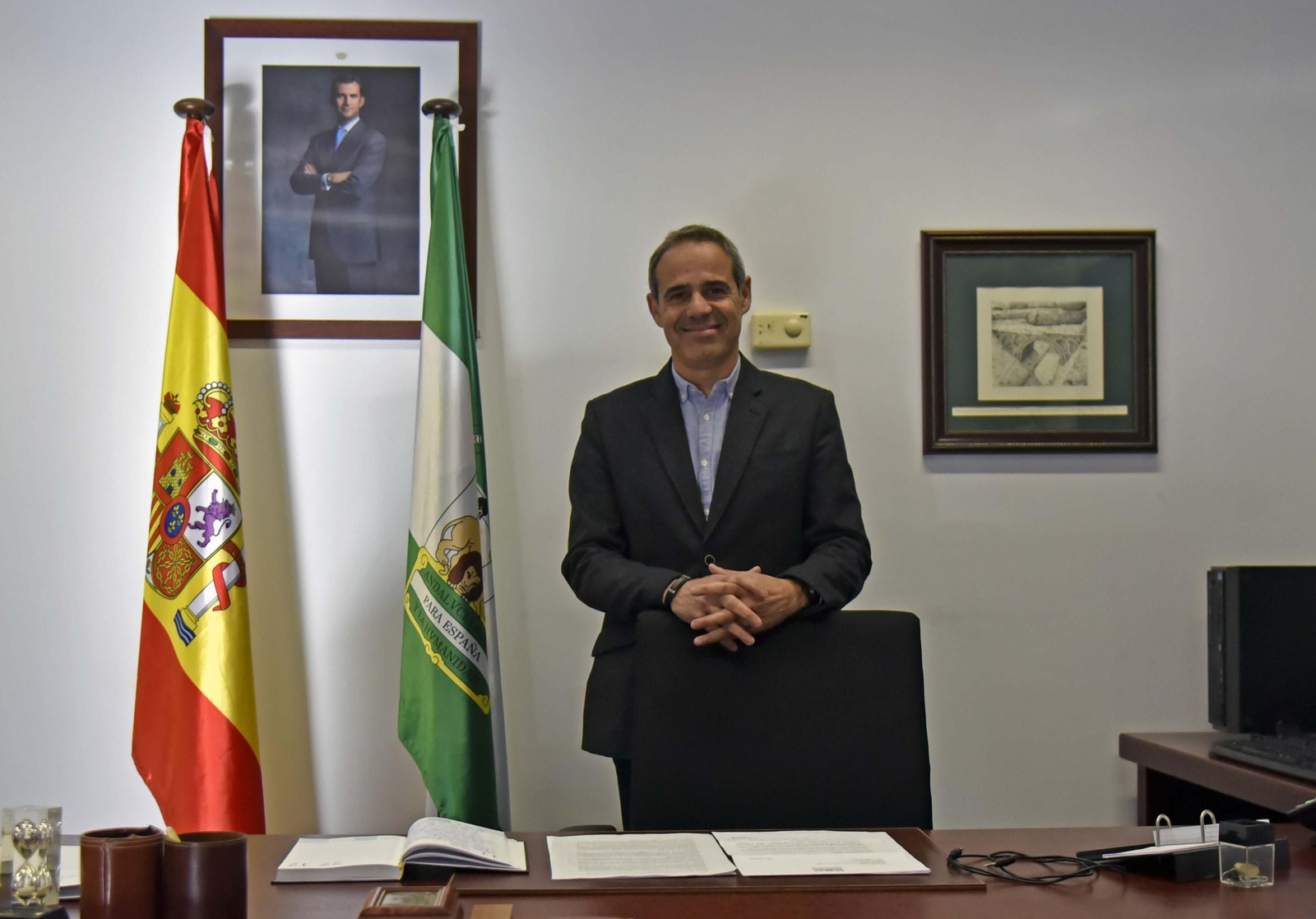 José Pacheco, en la sede de la Administración General del Estado, en Algeciras.