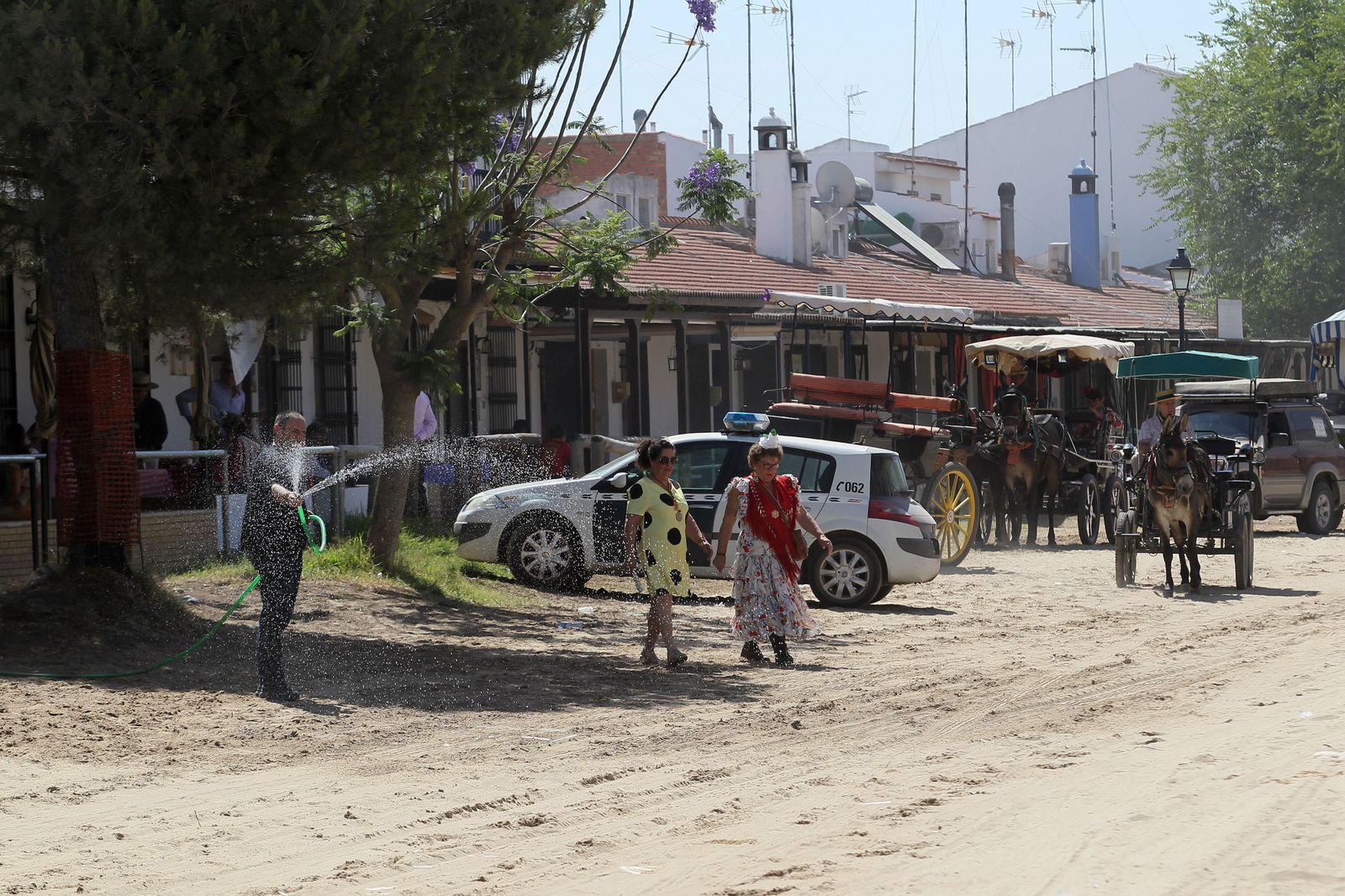 Imágenes del domingo de descanso en El Rocio