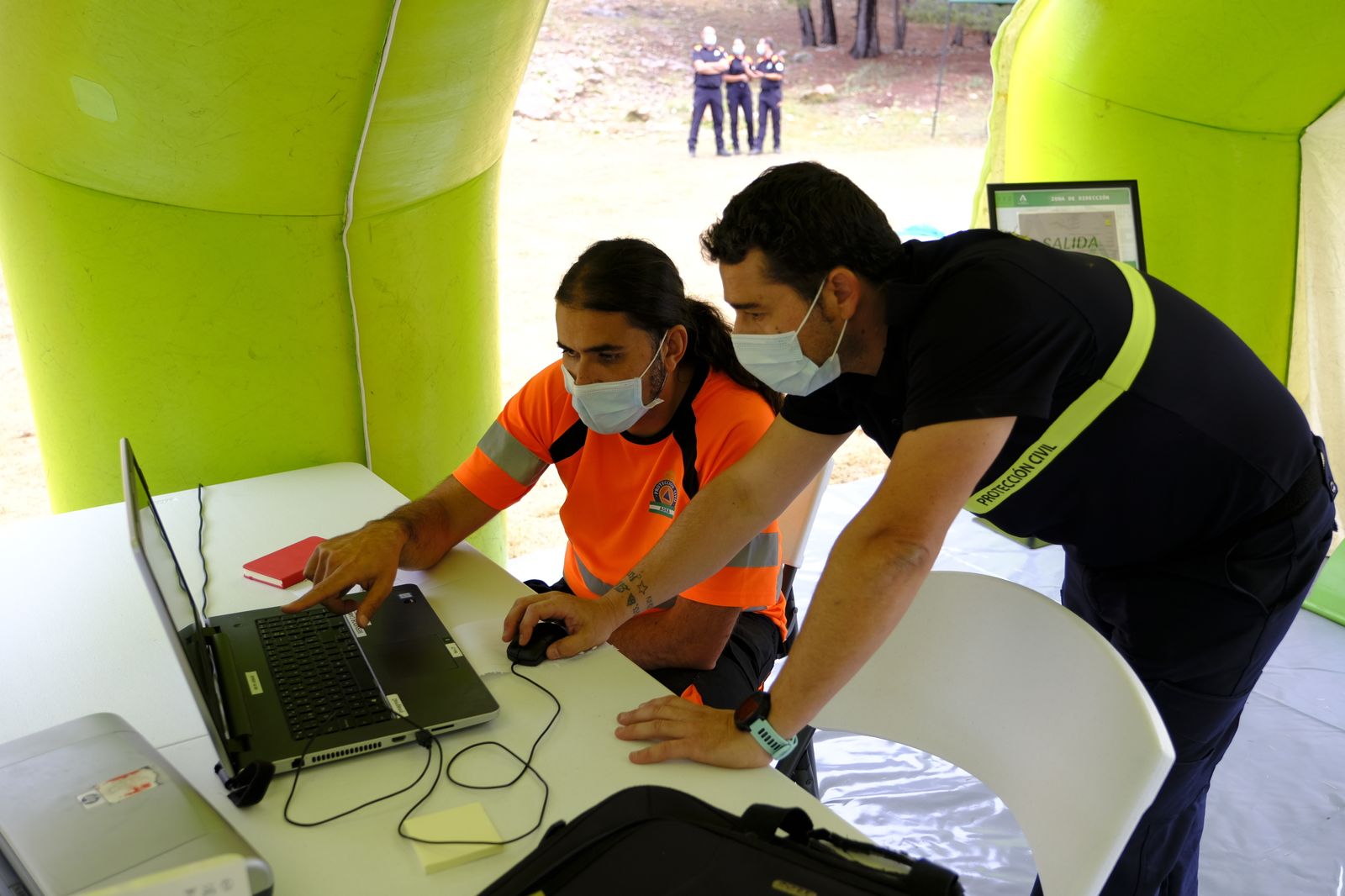 Fotogalería simulacro incendio forestal. Parque periurbano de Castala. Berja (Almería)