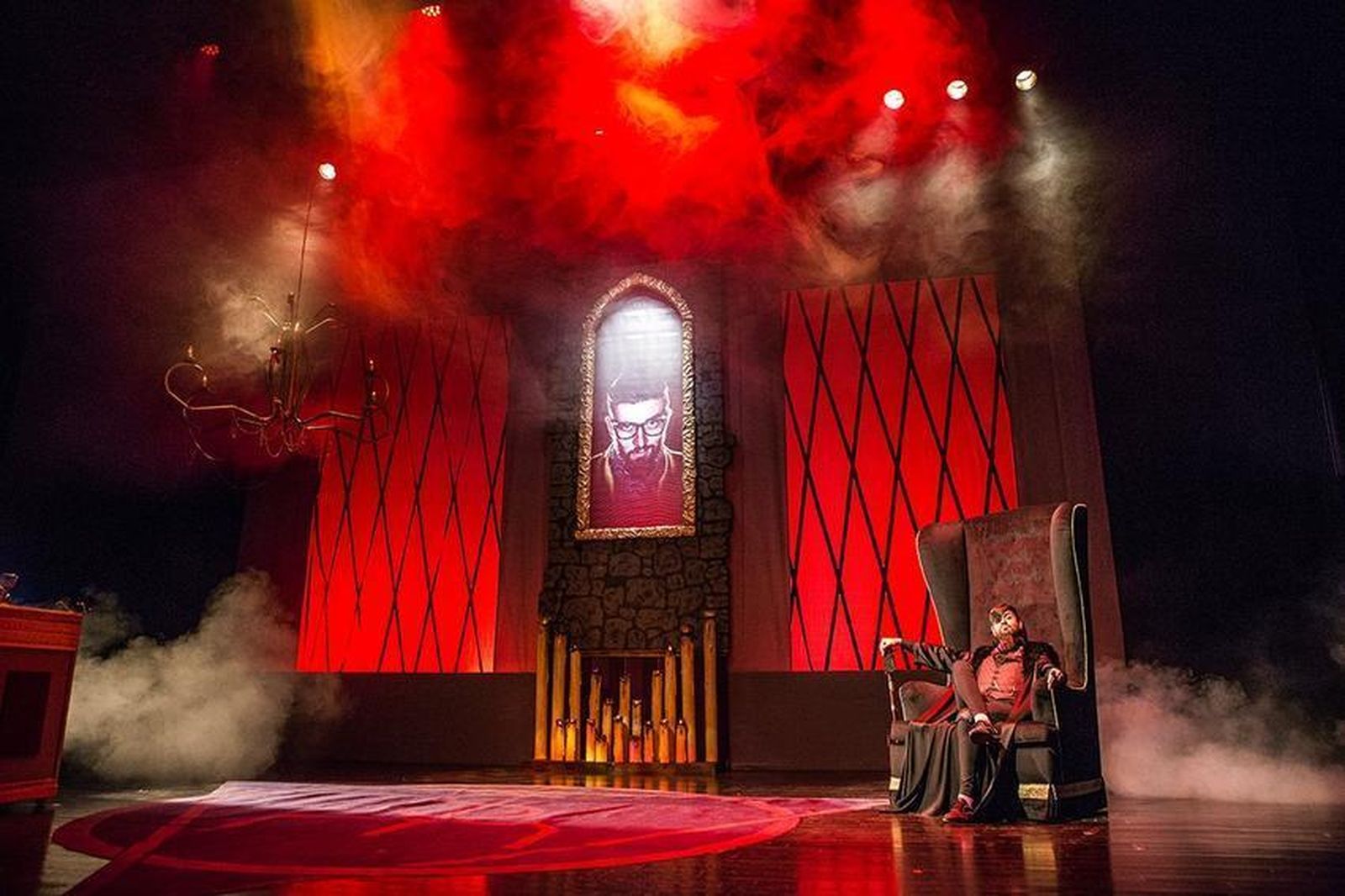 Un momento de la obra que Manu Sánchez representa mañana en la localidad.