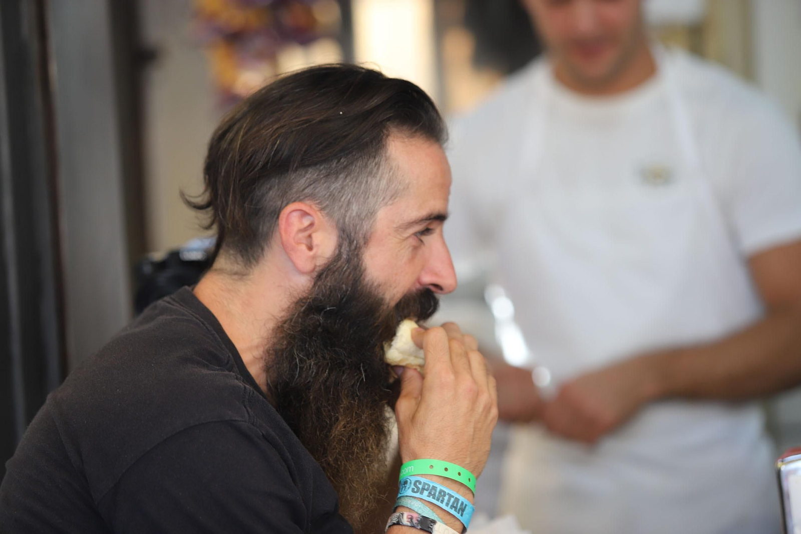 Intento de récord de comer perritos calientes.