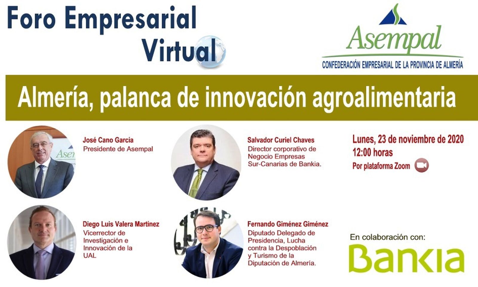 Cartel del “V Foro Empresarial de Almería” de Asempal.