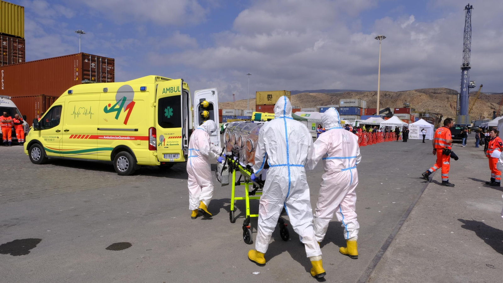 Ejercicio Marsec25 simulacro, en el Puerto de Almería, en imágenes