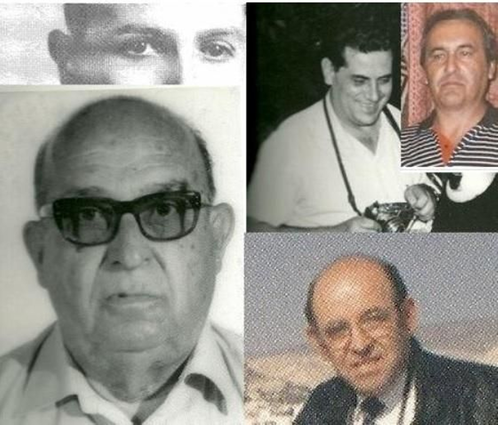 Composición con fotografías de los cuatro maestros del periodismo gráfico de la Asociación de la Prensa