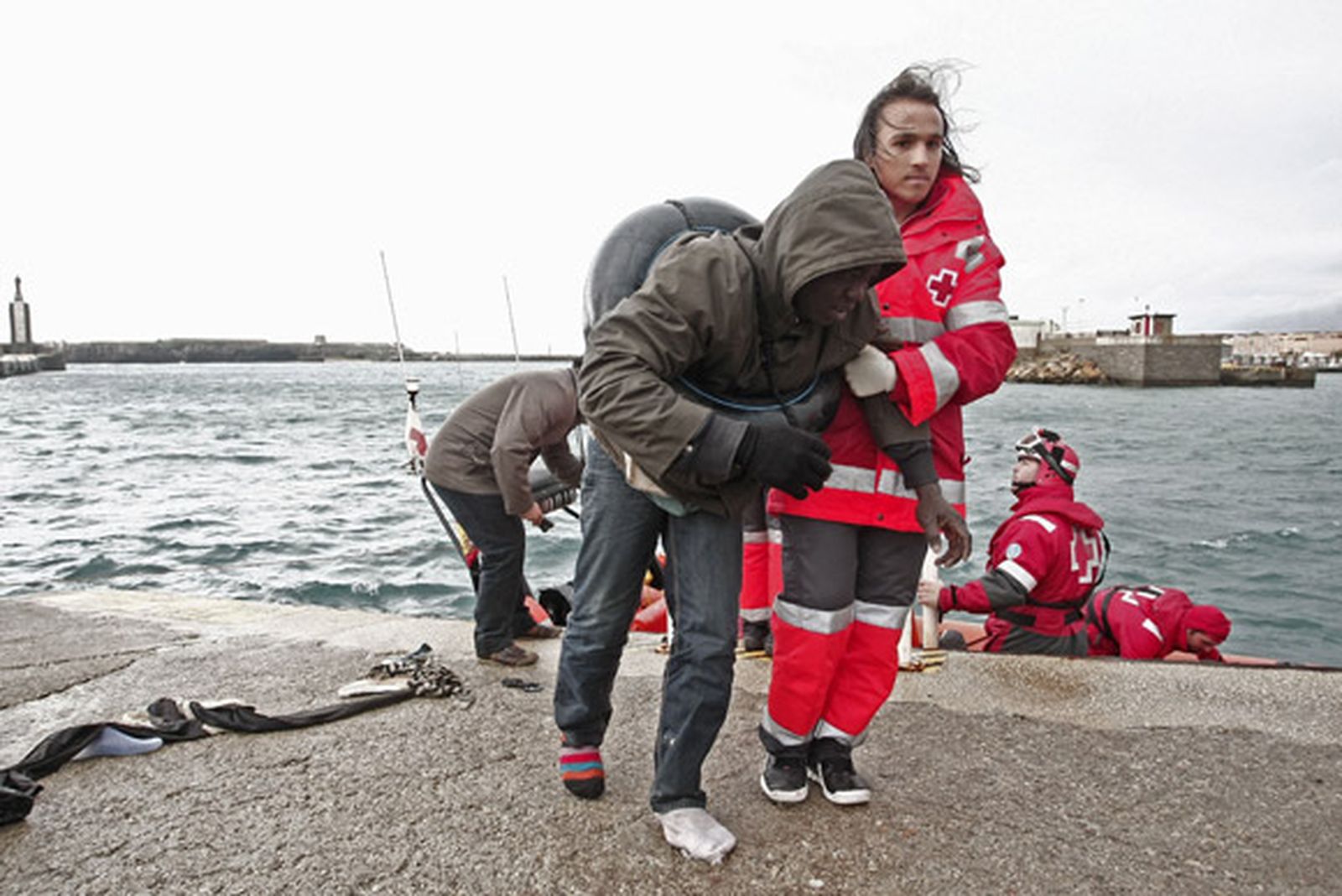Casi todos los inmigrantes llegados a Cádiz por mar en 2013 cruzaron en botes de juguete