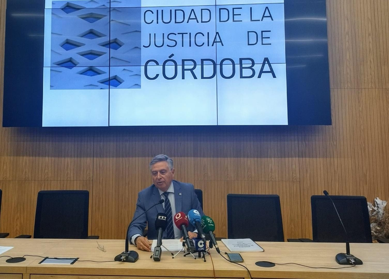 El presidente de la Audiencia Provincial de córdoba, Francisco de Paula Sánchez Zamorano.