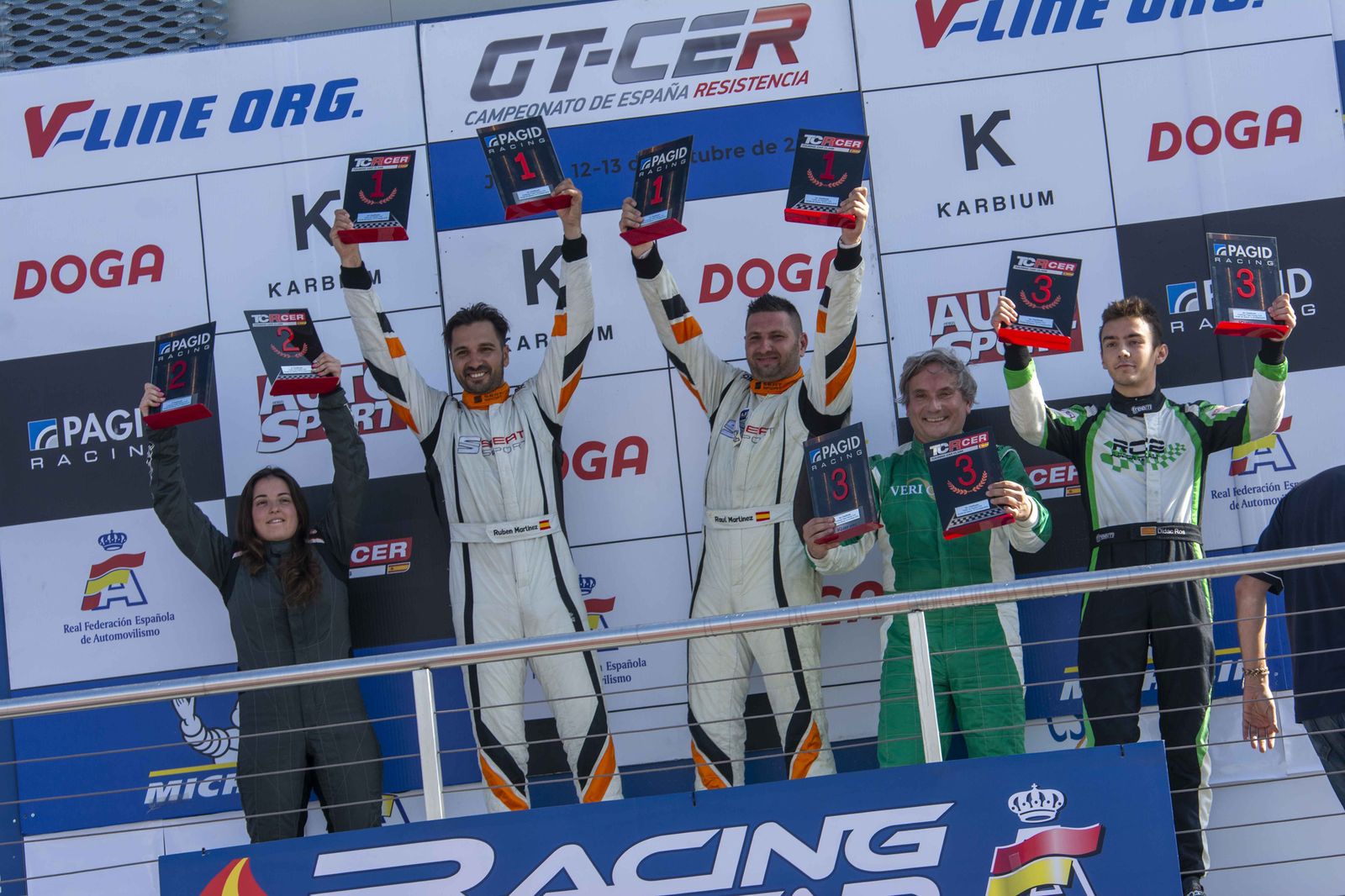 Alba Cano, en el podio.