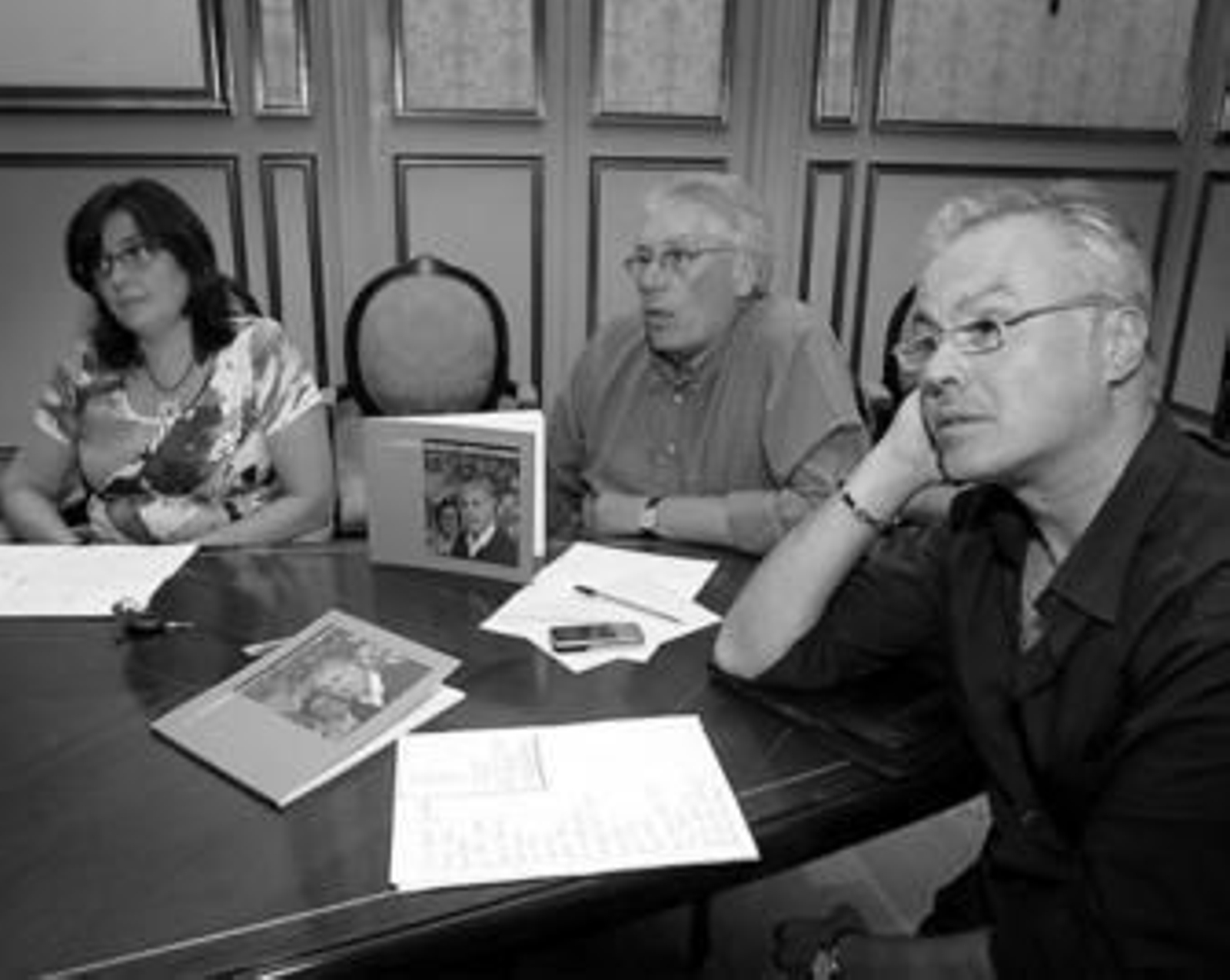 Concha Fernández, Francisco Reinoso y Manuel Benicio, ayer en la presentación del acto.