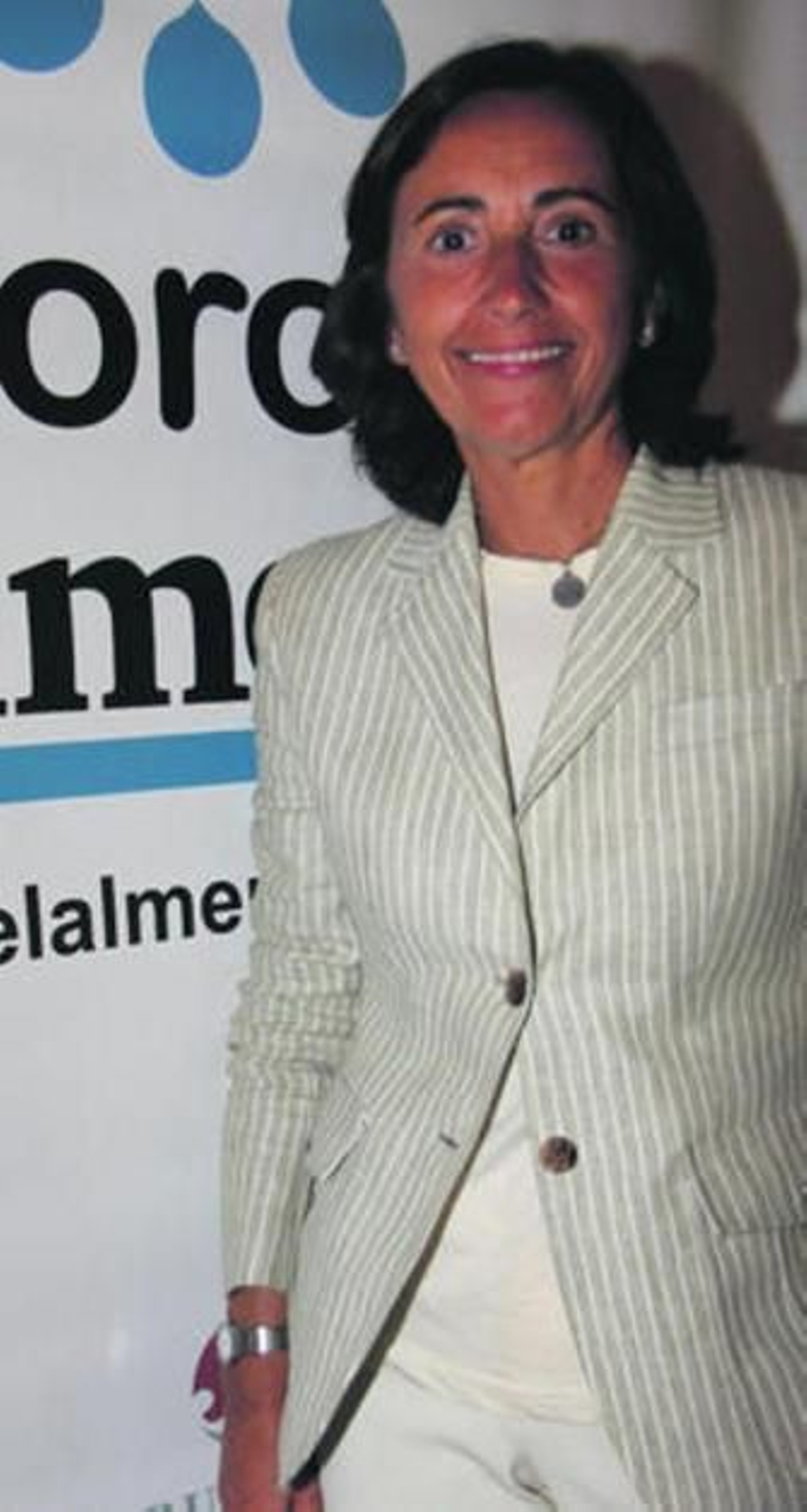 Rosa Aguilar en el set del Diario.