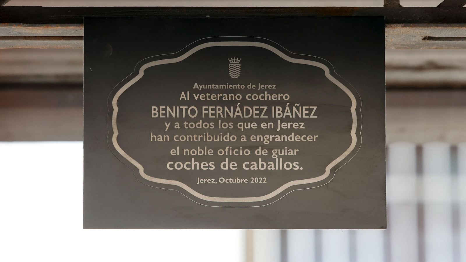 Homenaje al cochero Benito Fernández en Jerez