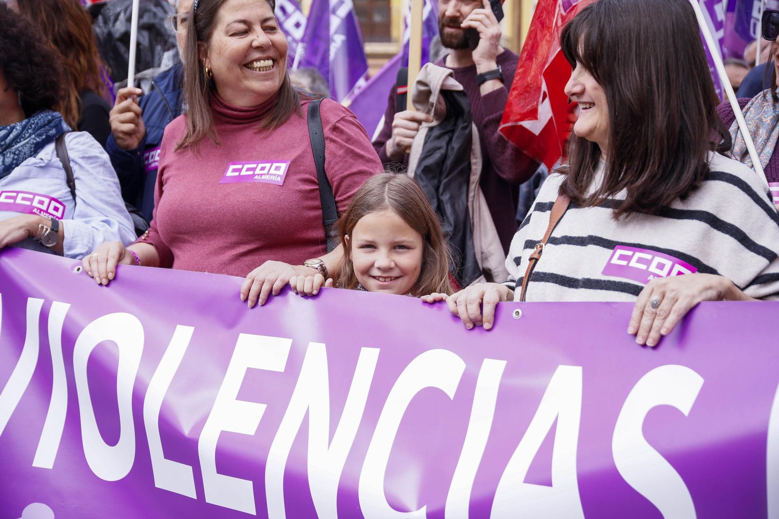 Las imágenes de la manifestación realizada por la Plataforma de Acción Feminista en Almería