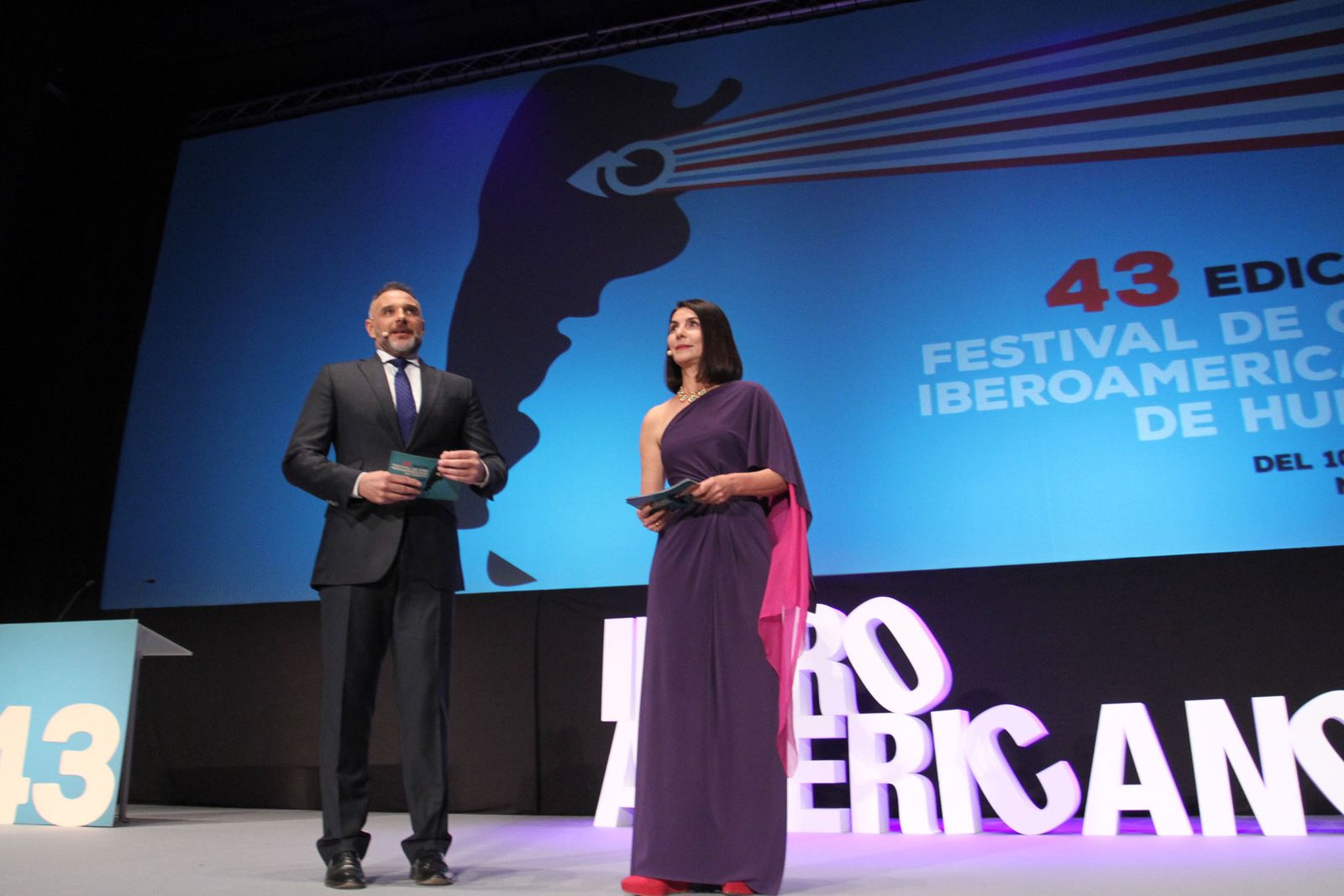 Gala inaugural de la 43 edición del Festival de cine Iberoamericano de Huelva.