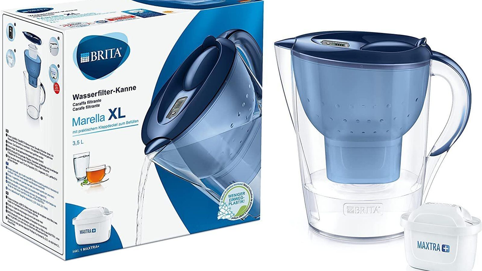 BRITA Marella azul XL – Jarra de Agua Filtrada
