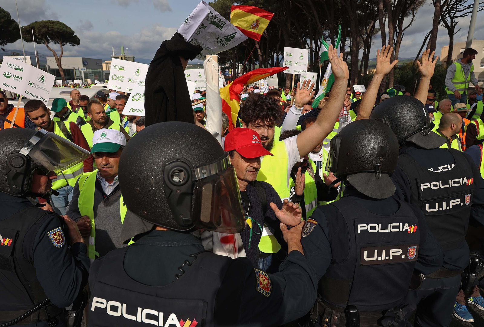 Imágenes de las protestas de los agricultores en Algeciras