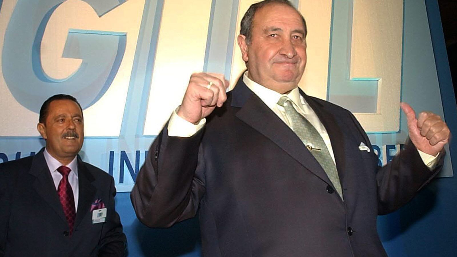 Jesús Gil y Julián Muñoz en un congreso nacional del partido GIL.