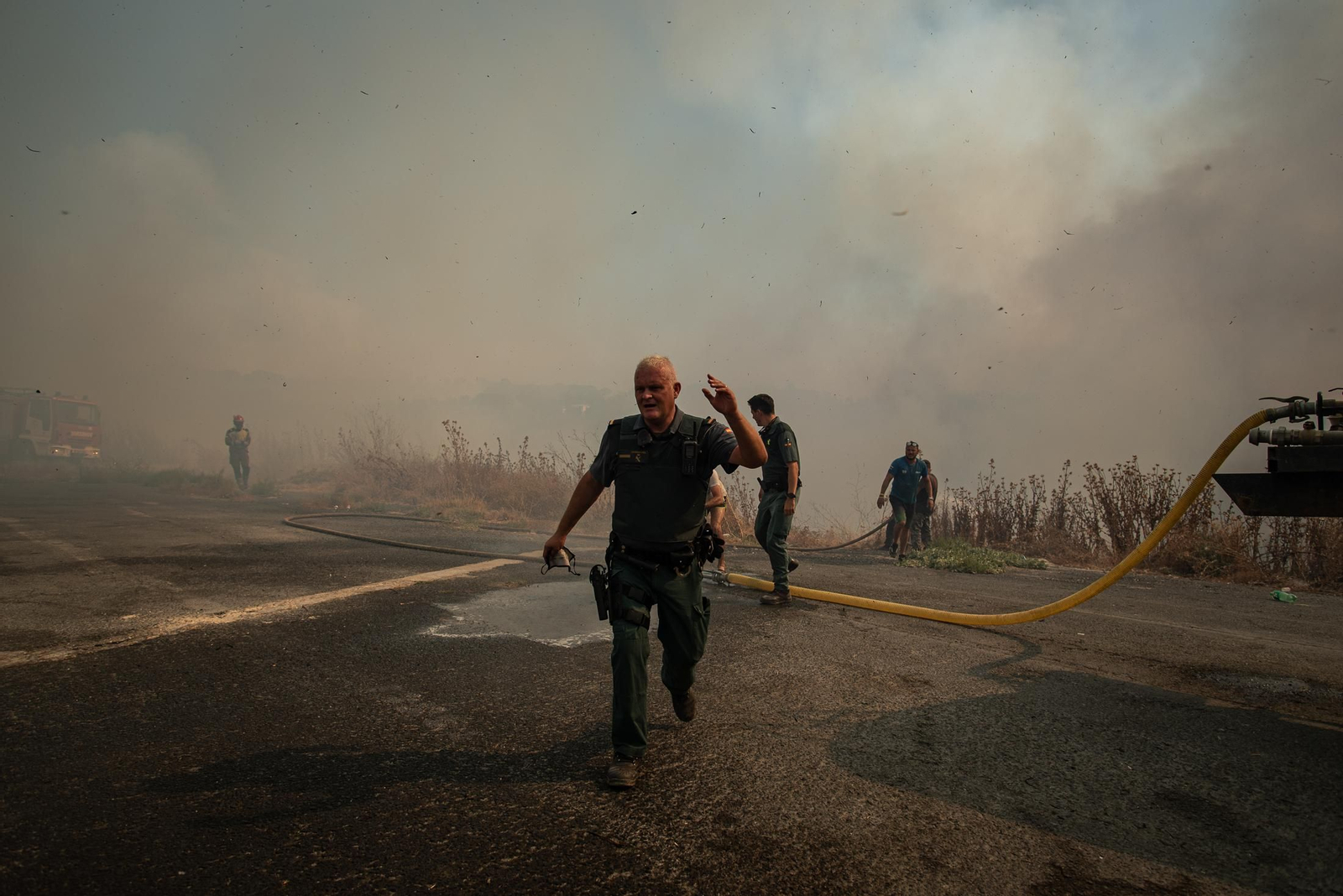 El incendio de Lucena del Puerto en imágenes