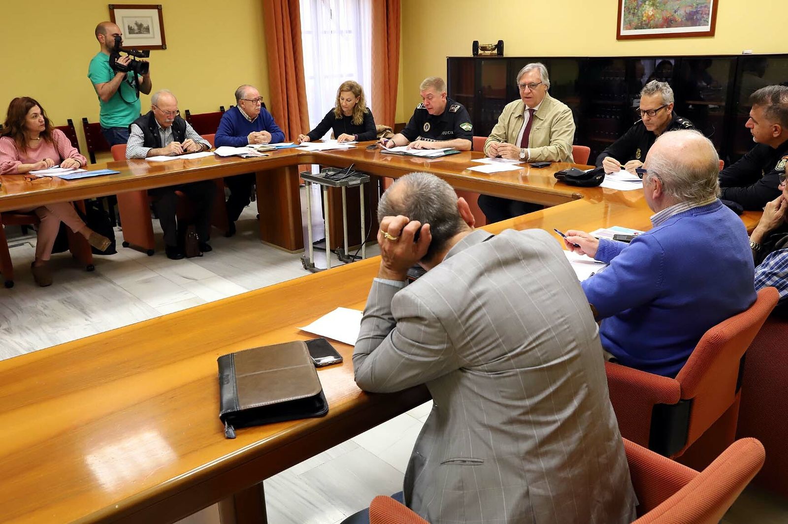 Un momento del encuentro de la mesa de seguridad.