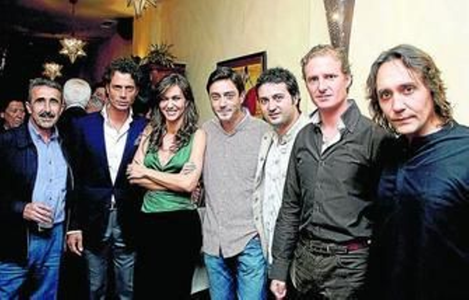 Finito y Moreno, en el restaurante Alma, en el que también estuvo Vicente Amigo, a la derecha.