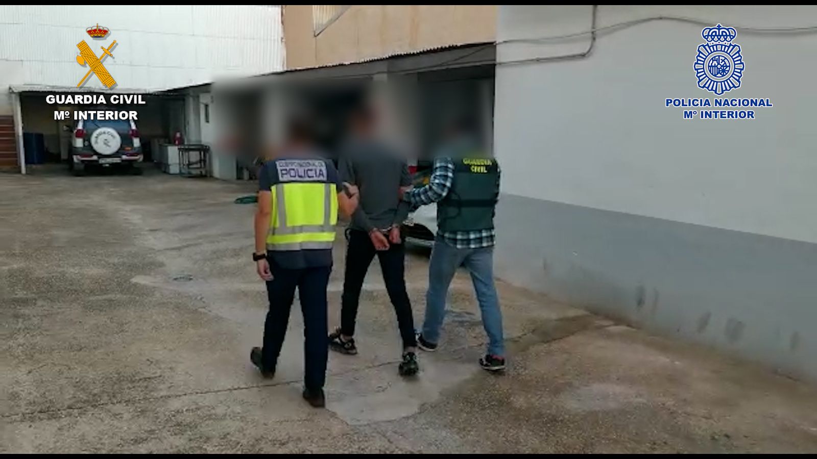 Uno de los detenidos.