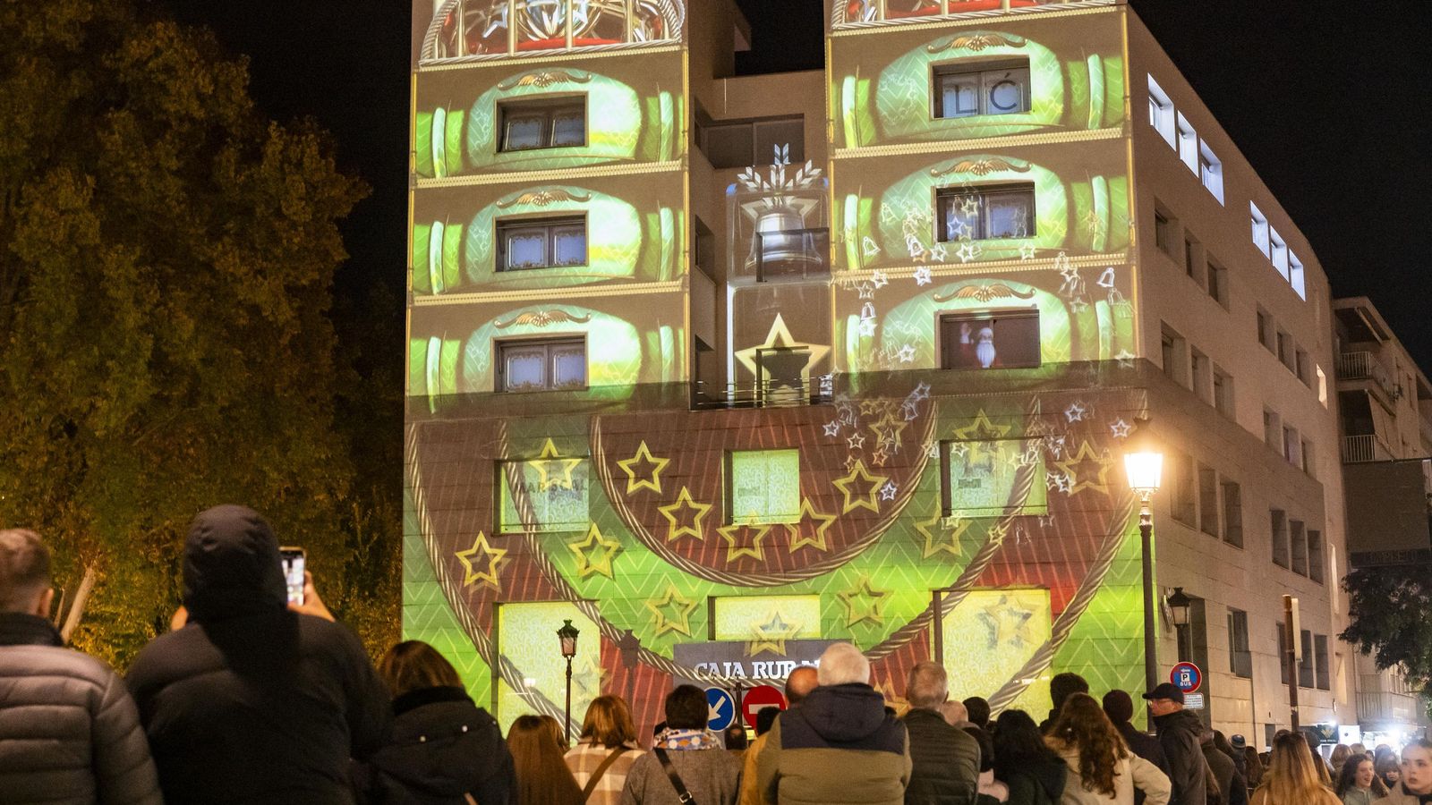 Uno de los momentos del videomapping navideño.