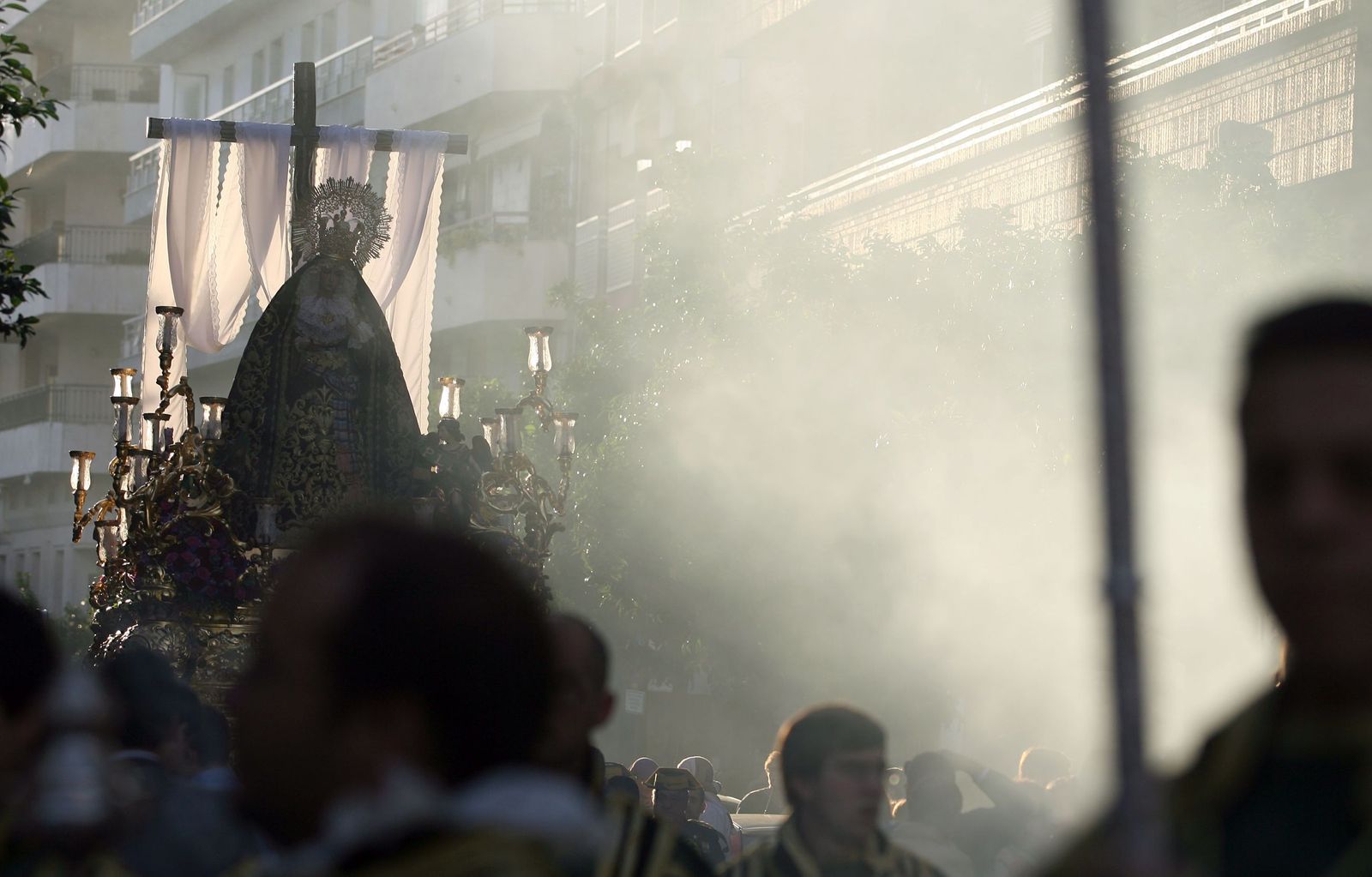 Imagen de archivo de la Virgen de la Soledad en procesión.