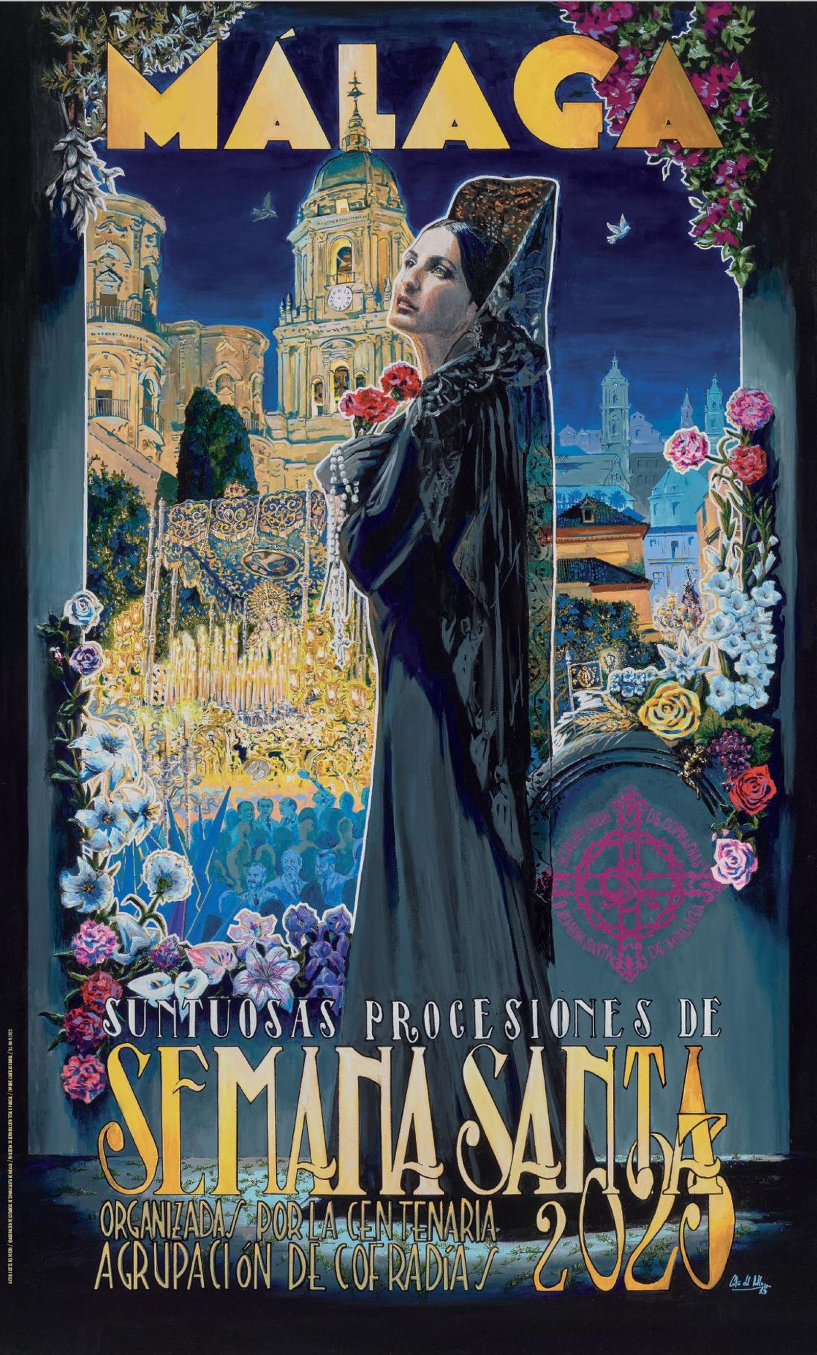 Cartel de la Semana Santa de Málaga en 2023.