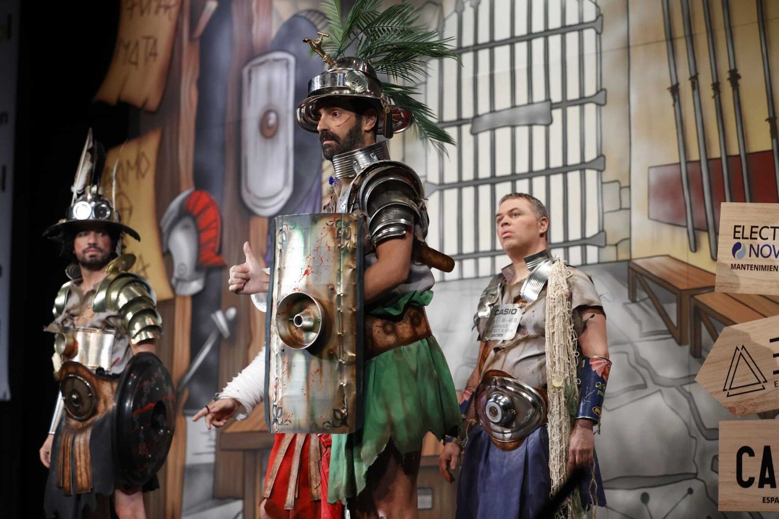 Cuarteto 'Escuela taller de gladiadores El Pópulo'.